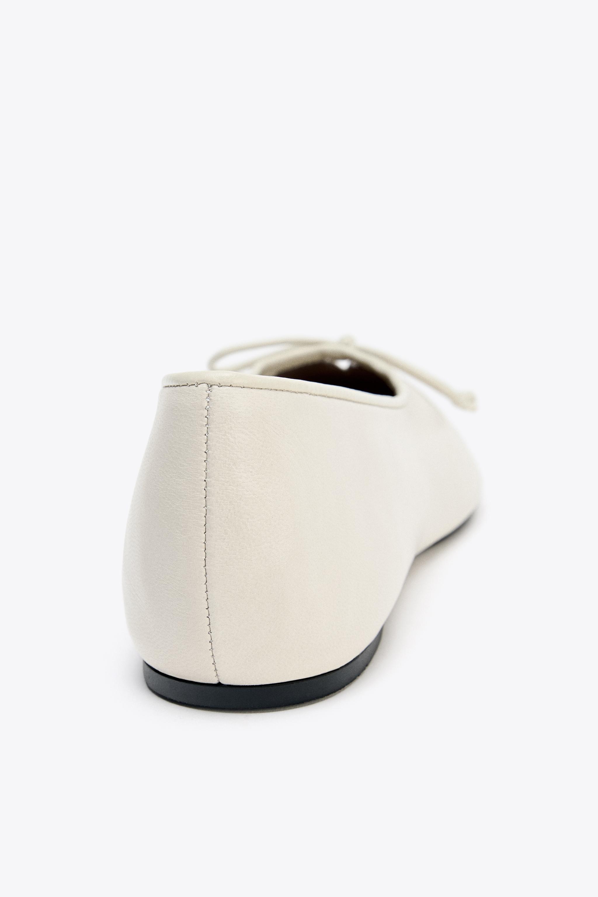 SOFT LEATHER BALLET FLATS WITH BOW