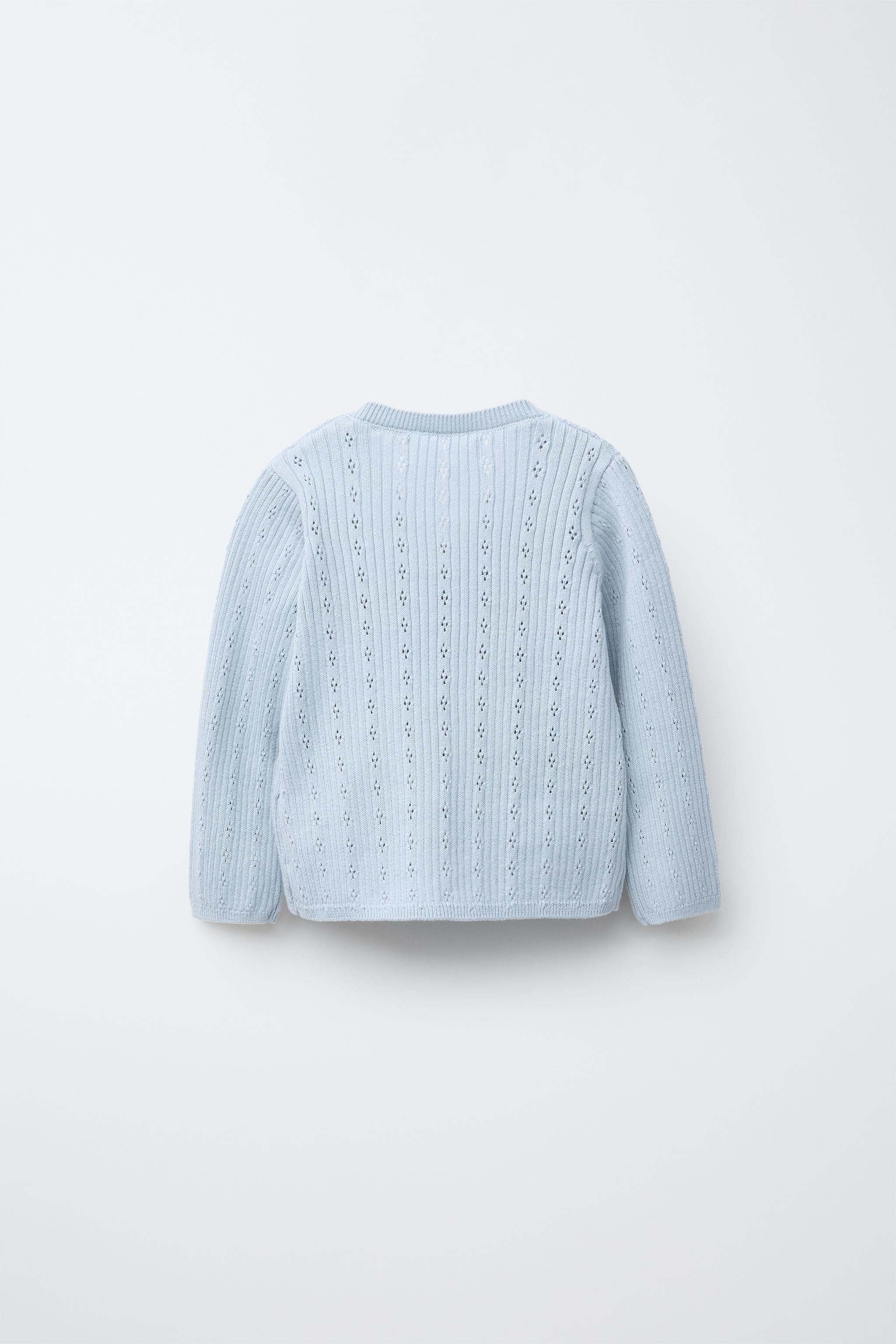 OPENWORK CROSSOVER KNIT CARDIGAN