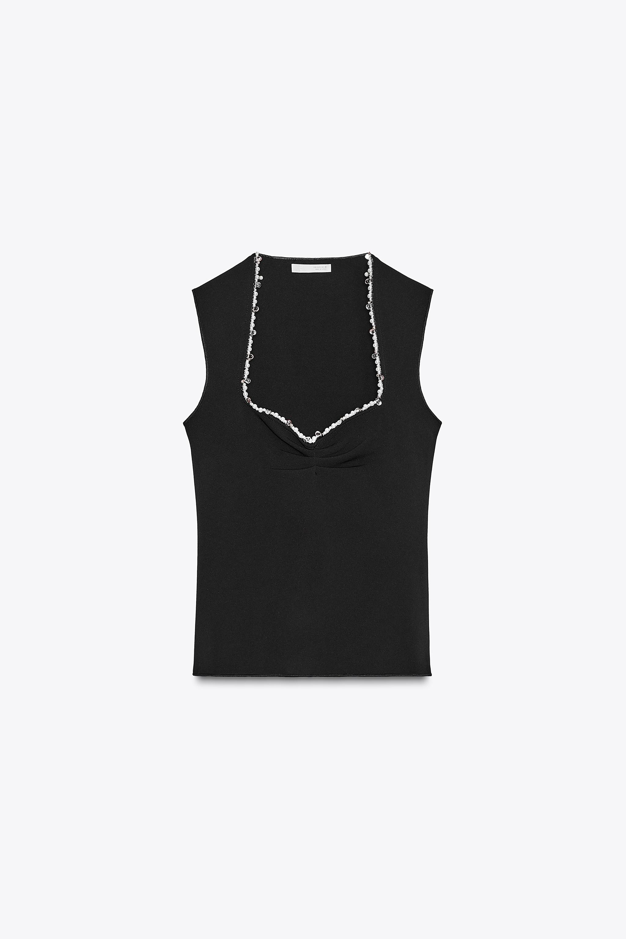 STRETCH TOP WITH METALLIC THREAD