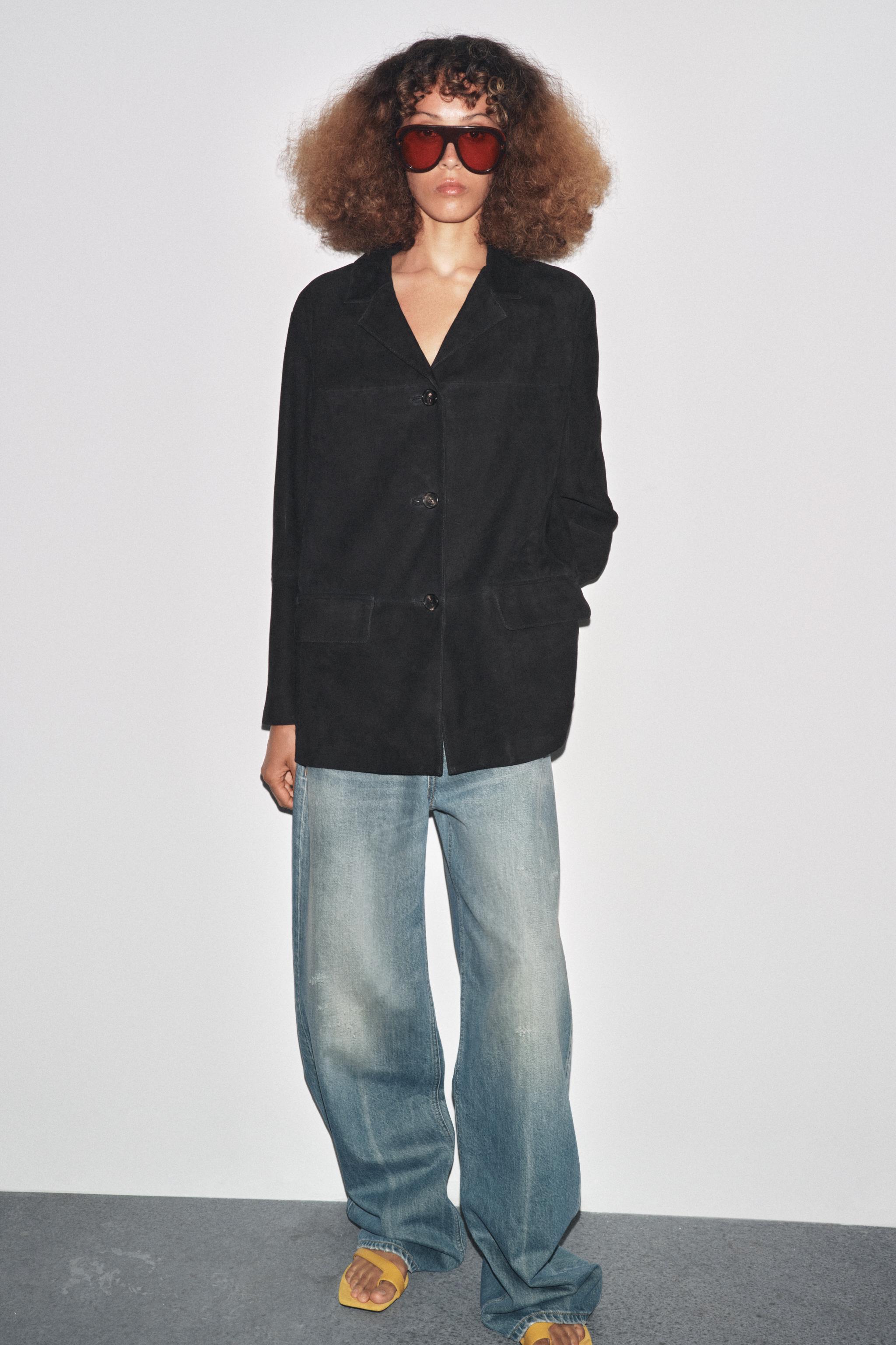 LIMITED EDITION ZW COLLECTION 100% SUEDE OVERSIZE BLAZER