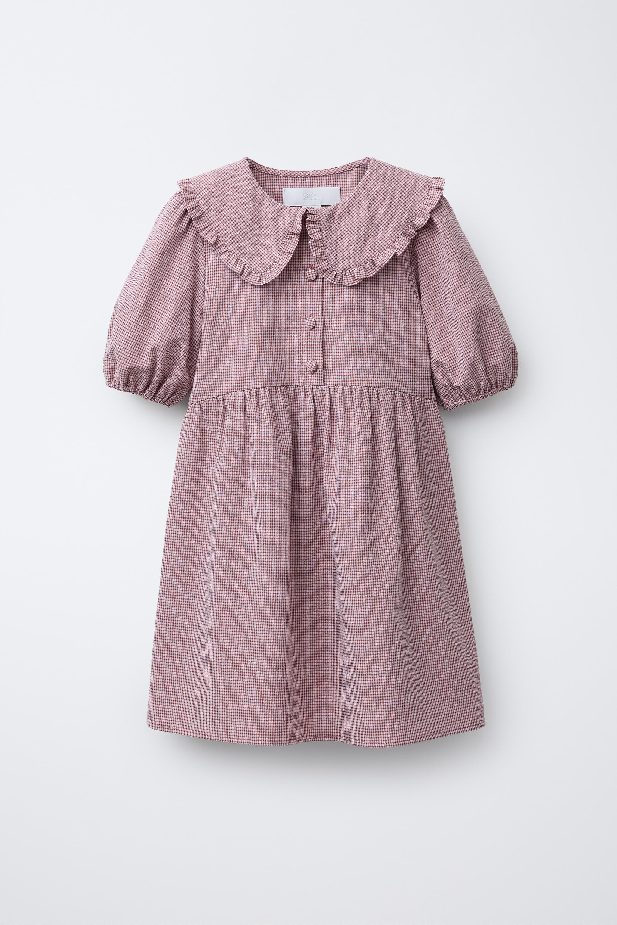 GINGHAM CHECK COLLAR DRESS