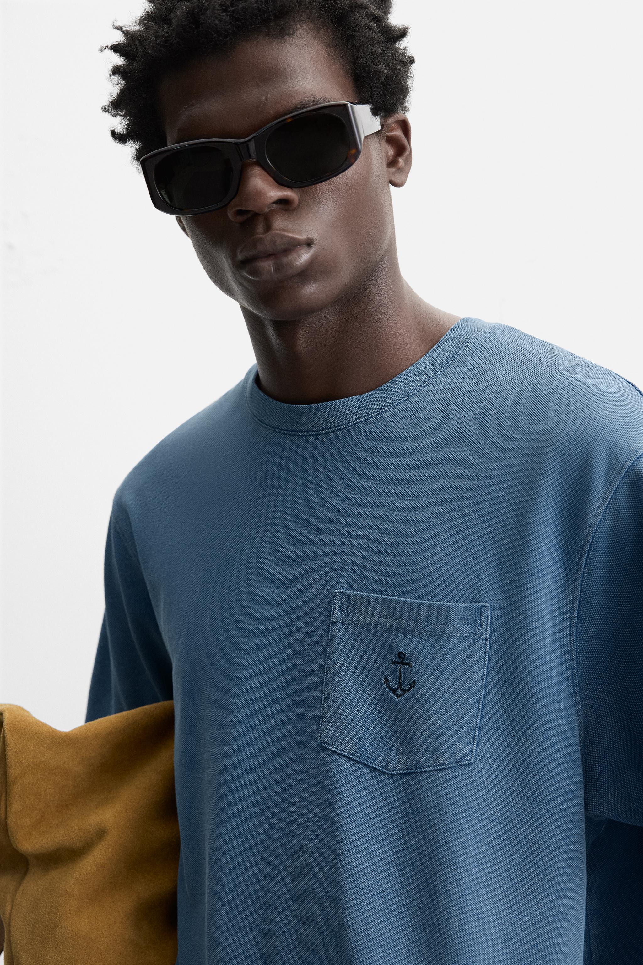 EMBROIDERED PIQUÉ T-SHIRT