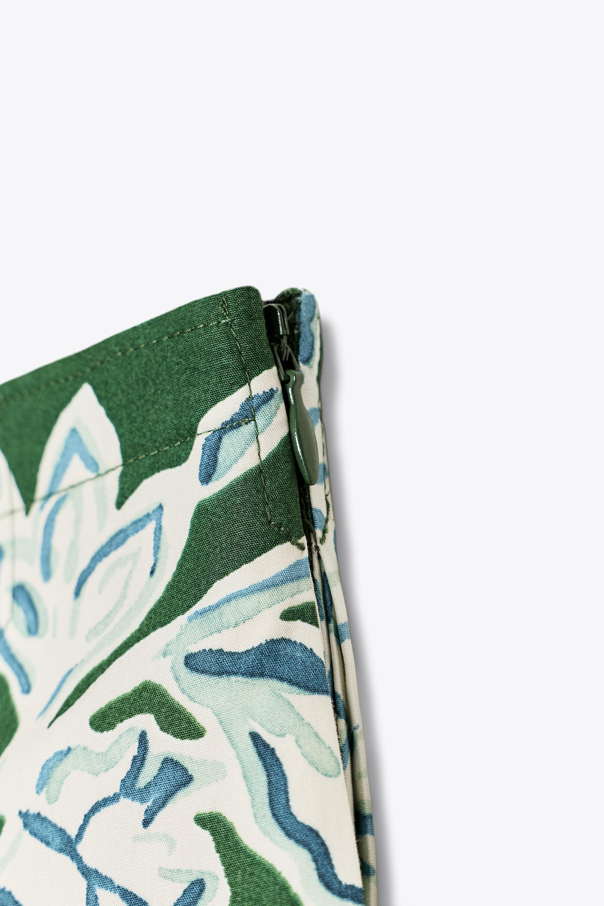 PLEATED FLORAL SKIRT ZW COLLECTION