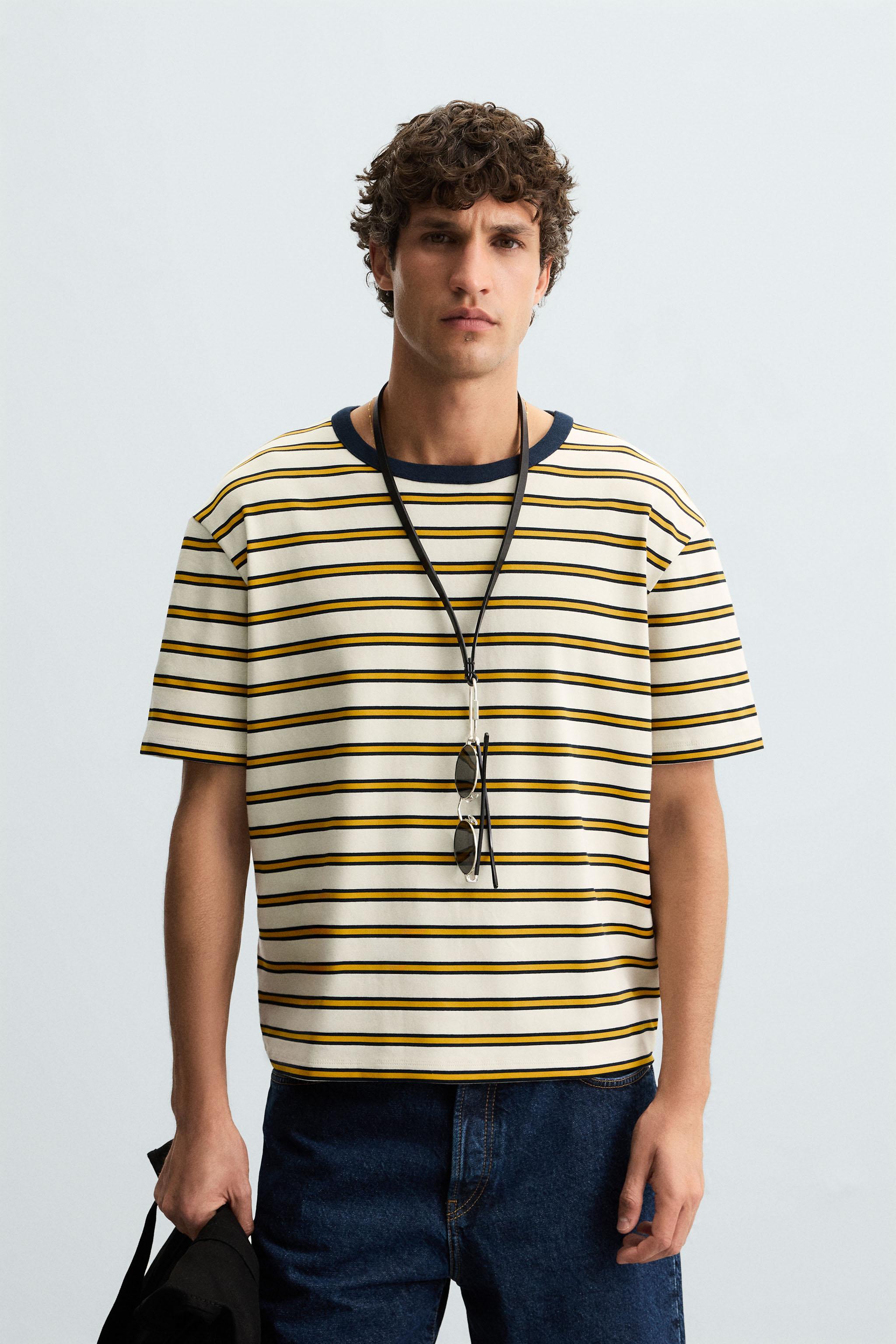STRIPED JACQUARD T-SHIRT