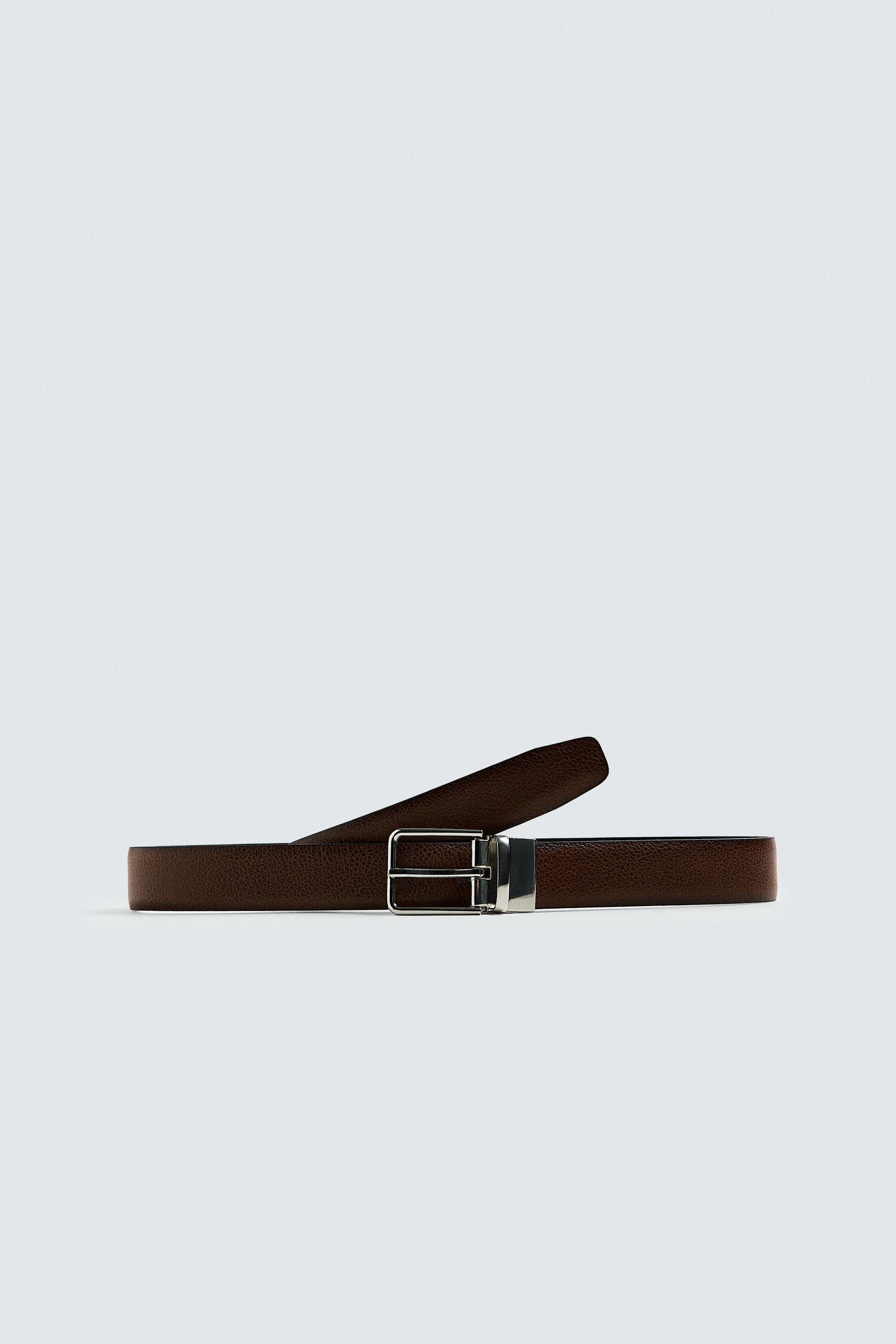 REVERSIBLE CONTRAST LEATHER BELT