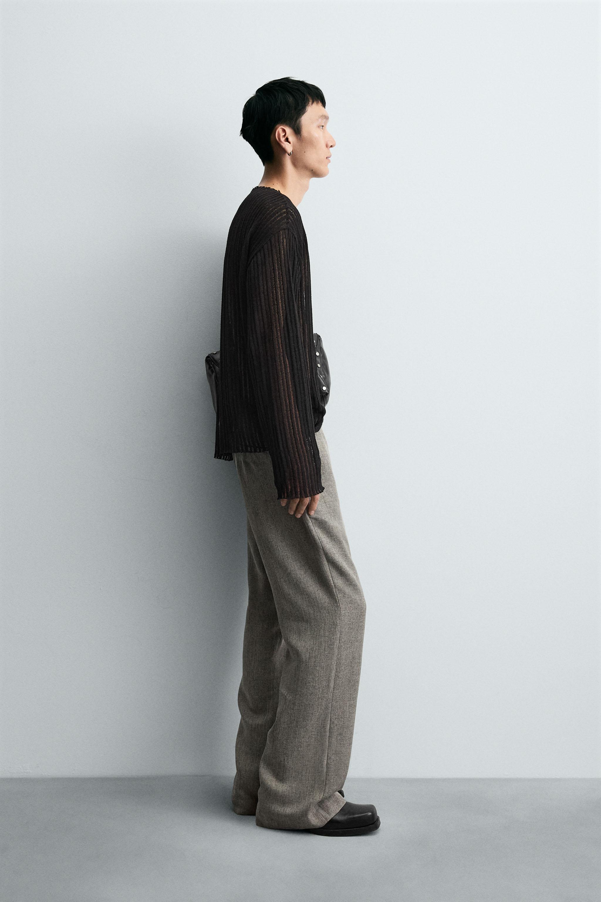 FLARE FIT STRUCTURED PANTS