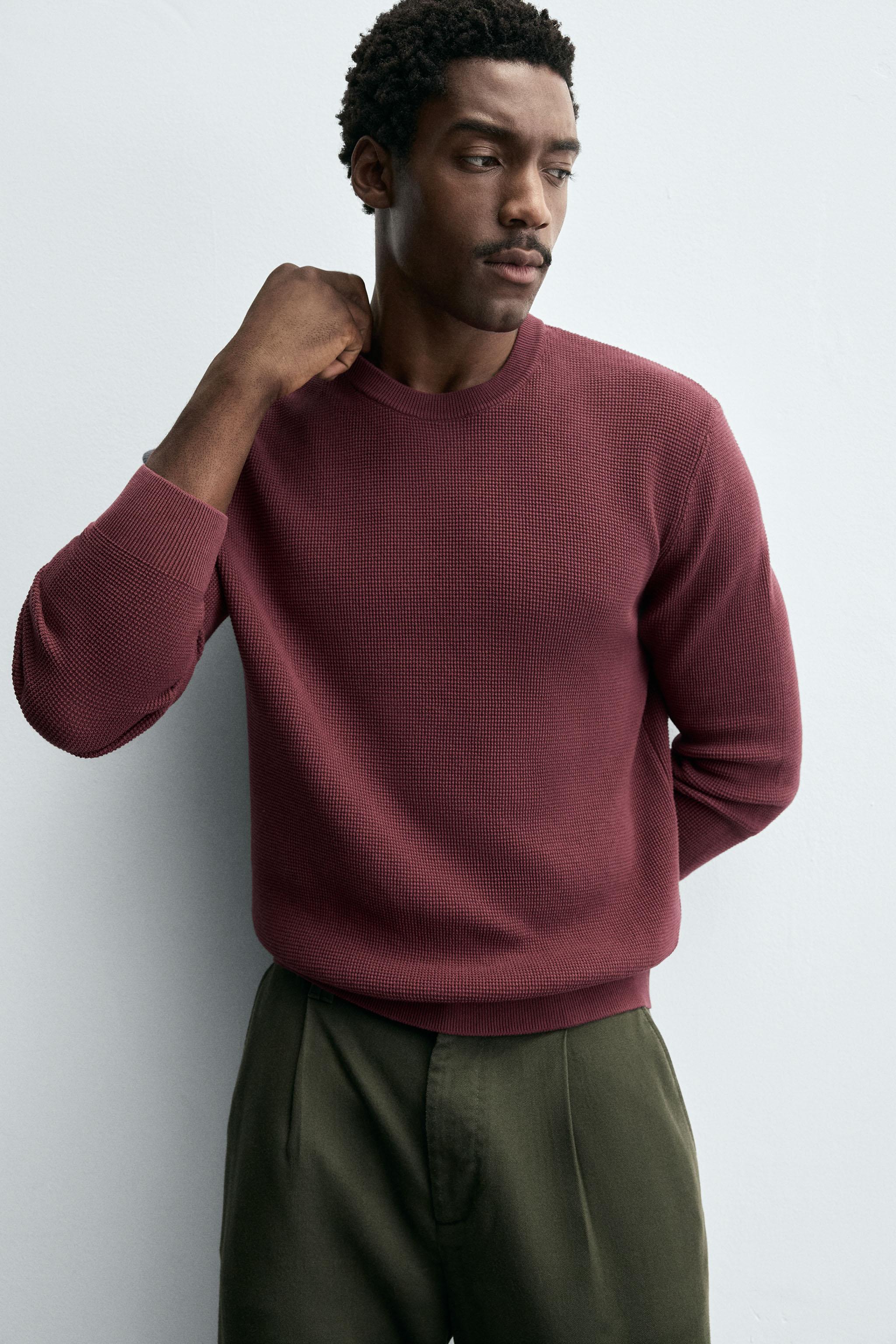 REGULAR FIT TEXTURED SWEATER