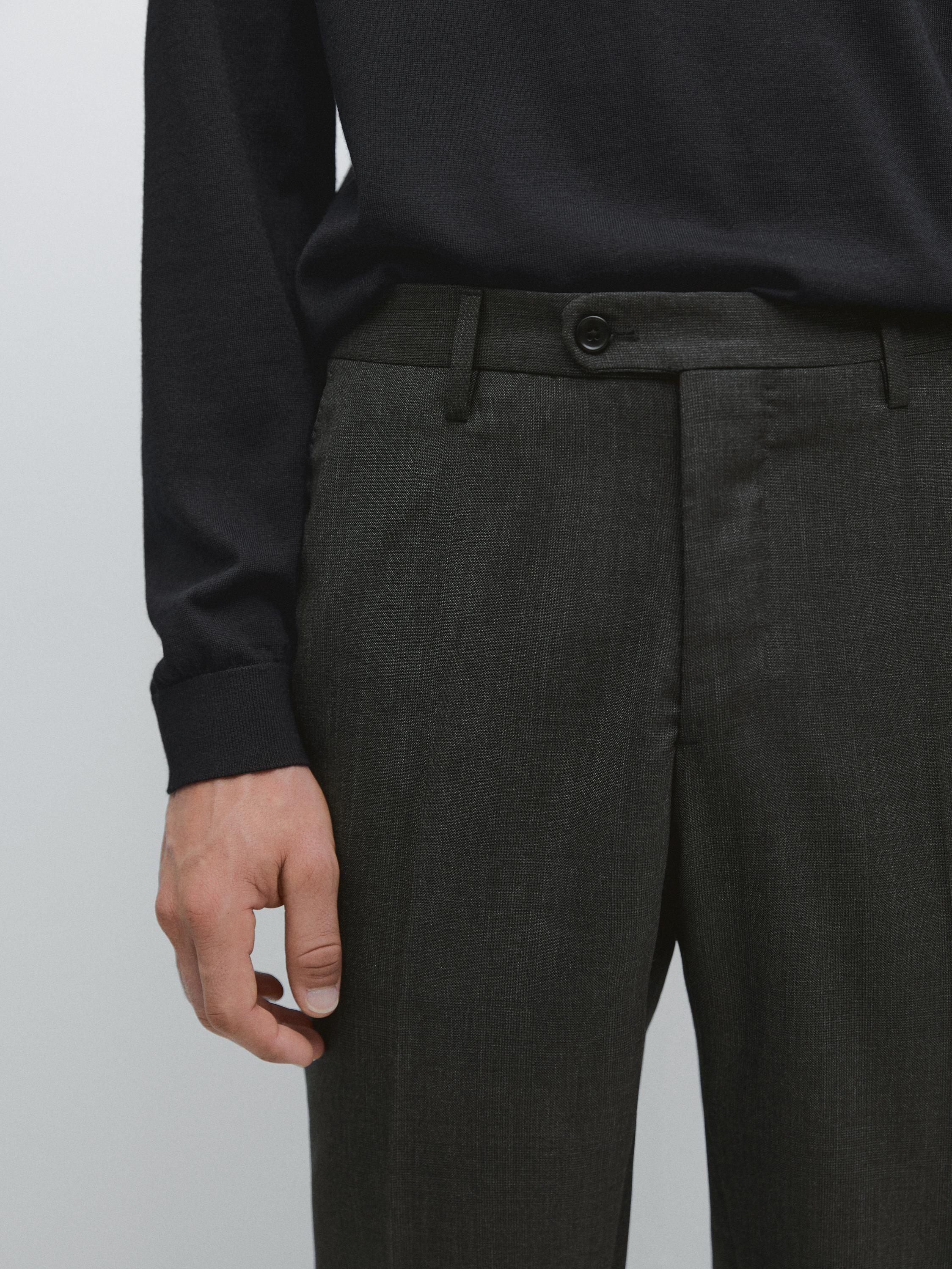 100% wool suit trousers