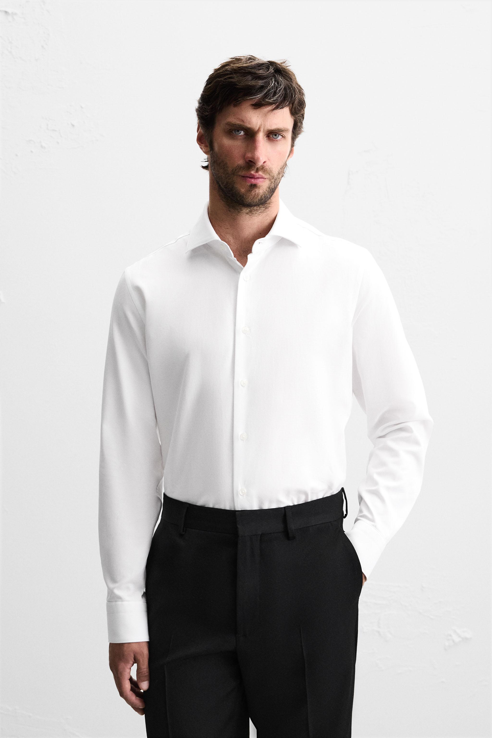 SLIM FIT TEXTURED SHIRT