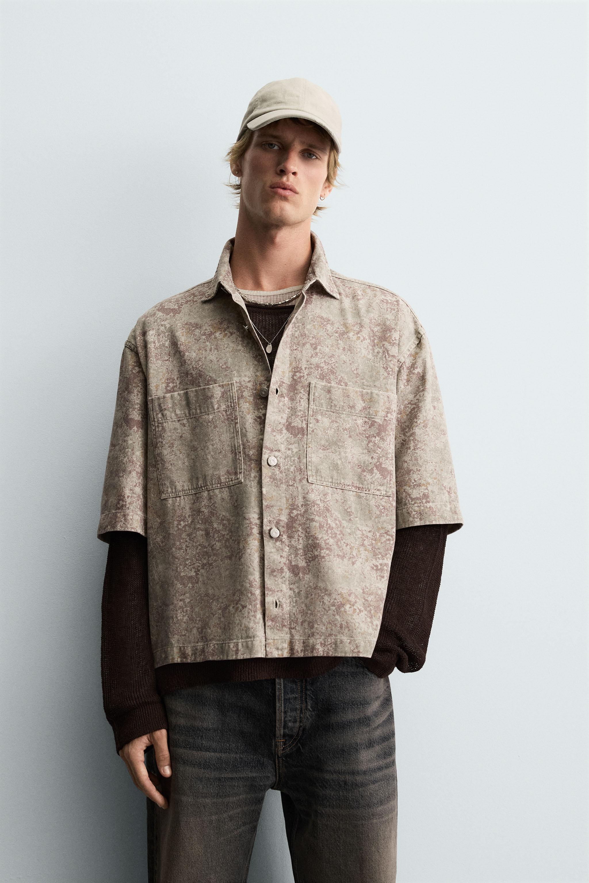 RELAXED FIT ABSTRACT PRINT SHIRT