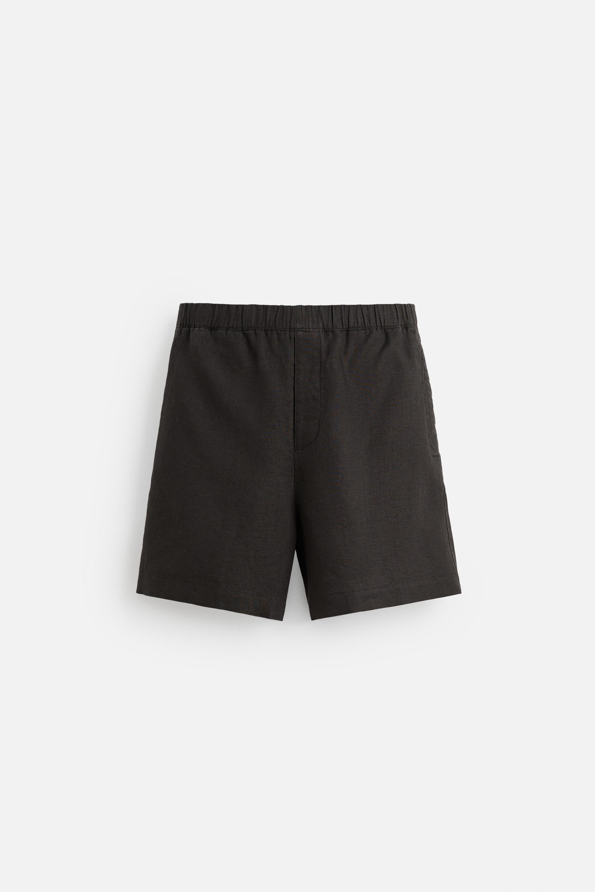 100% LINEN BERMUDA SHORTS