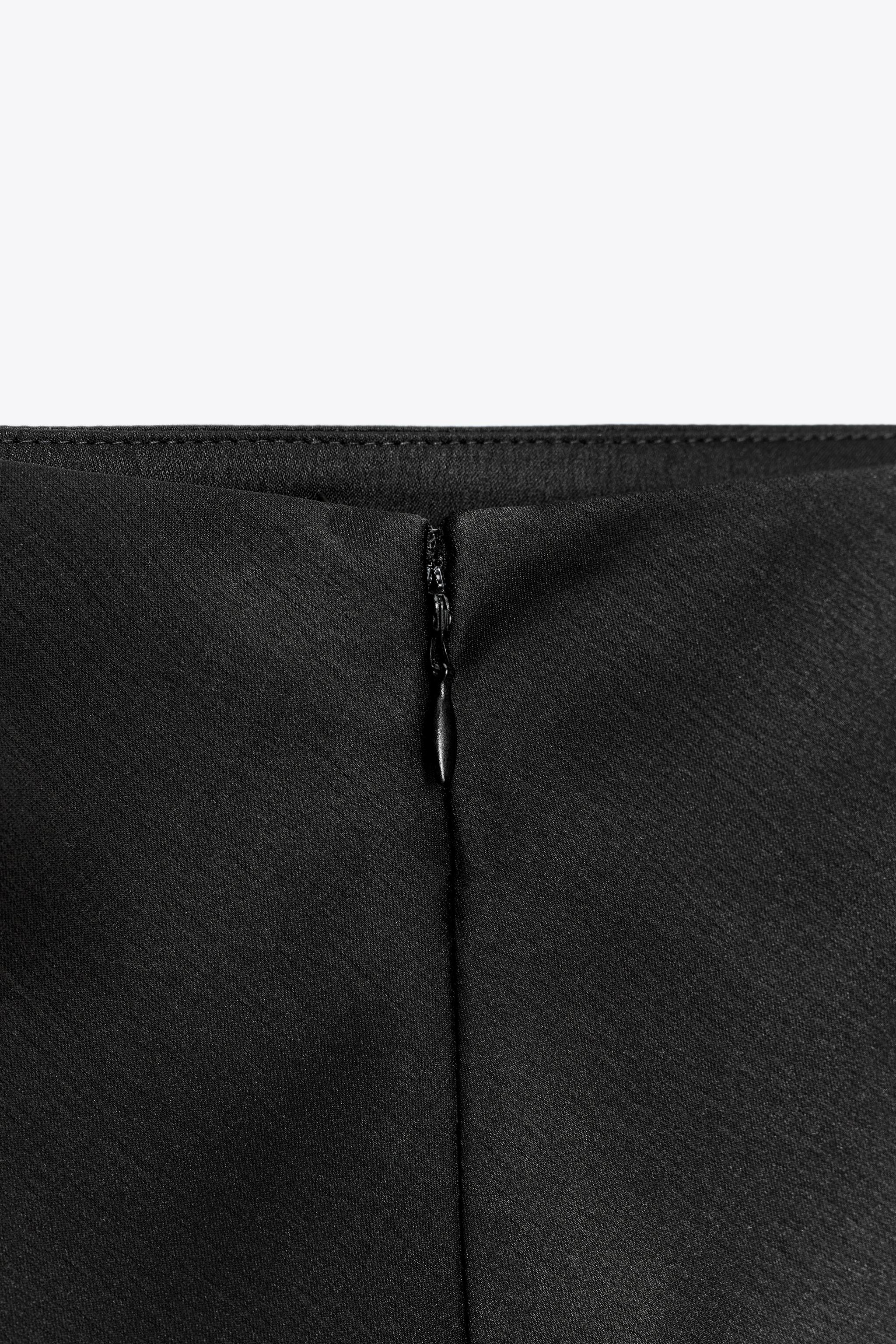 SATIN EFFECT LACE SKIRT ZW COLLECTION