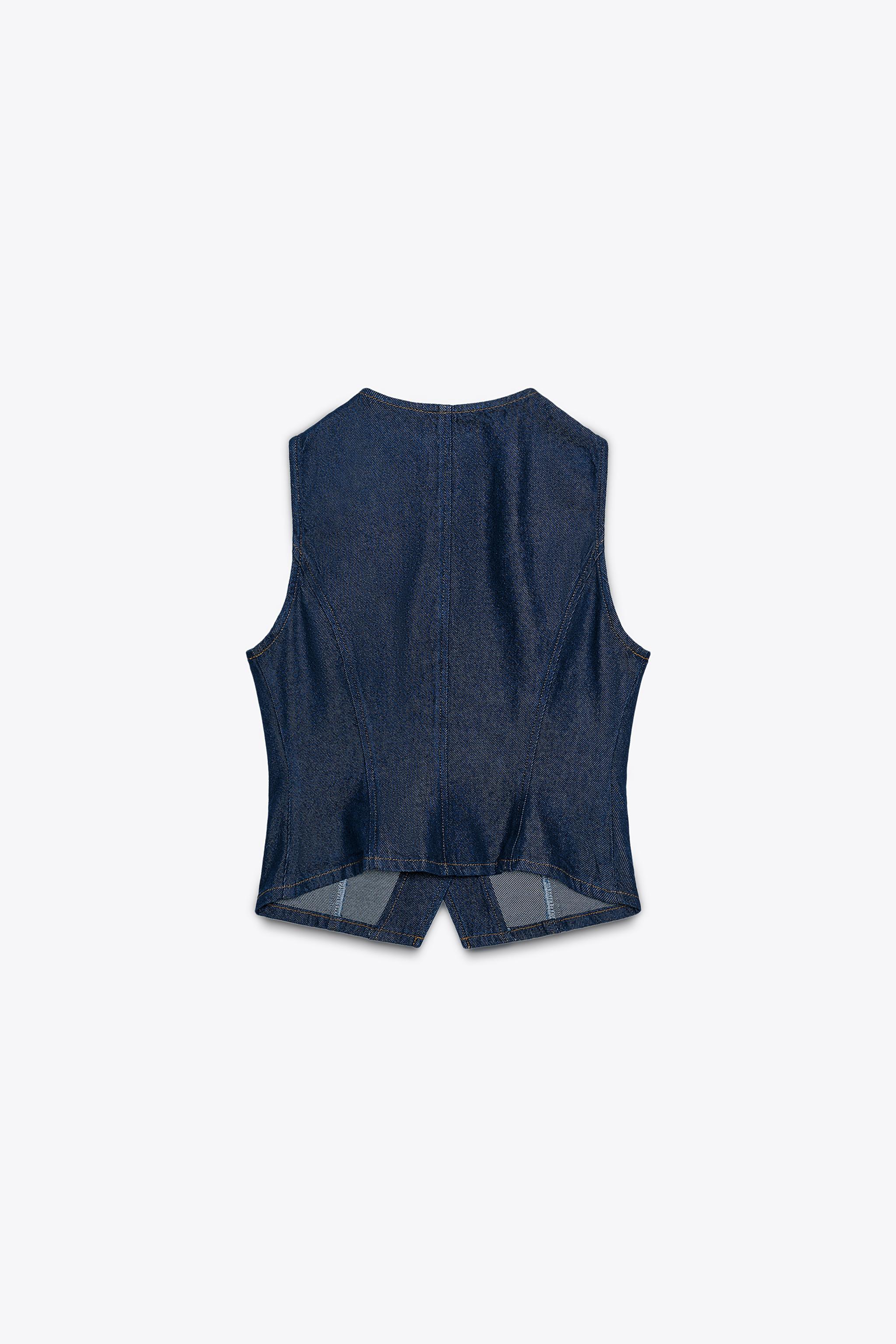 Z1975 GOLD BUTTON DENIM VEST
