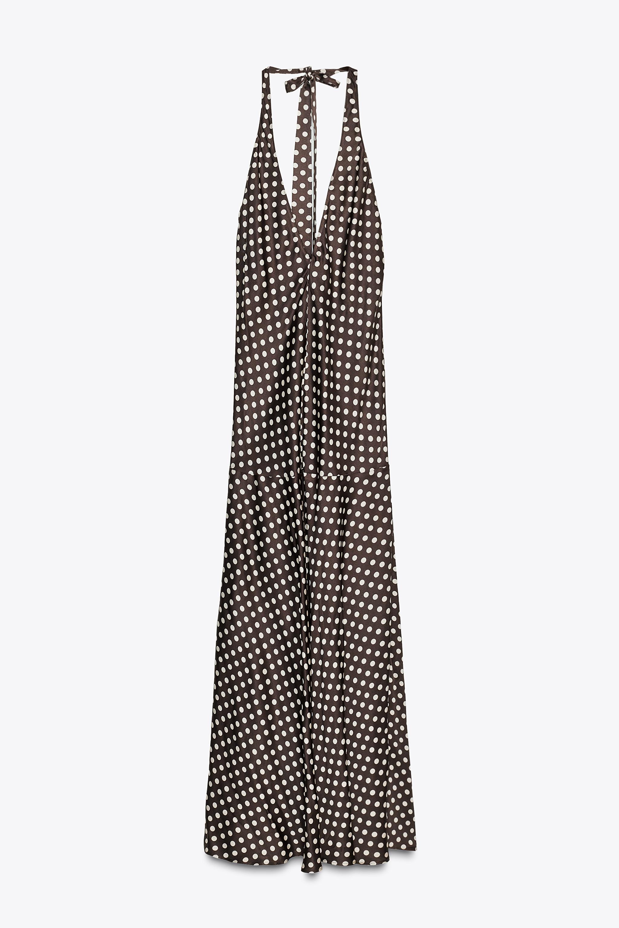 ZW COLLECTION HALTER POLKA DOT DRESS