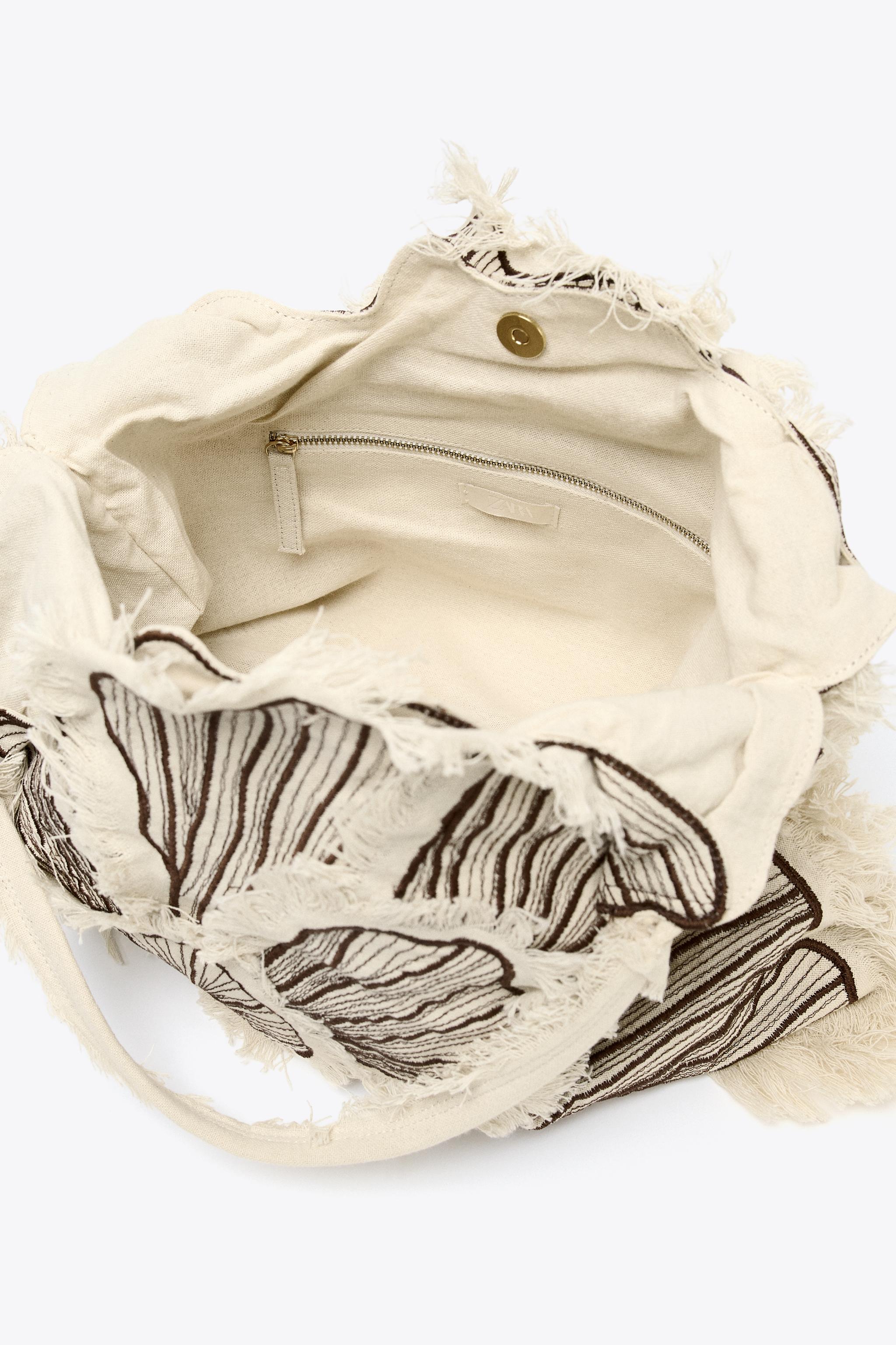 FLORAL EMBROIDERY MAXI SHOPPER