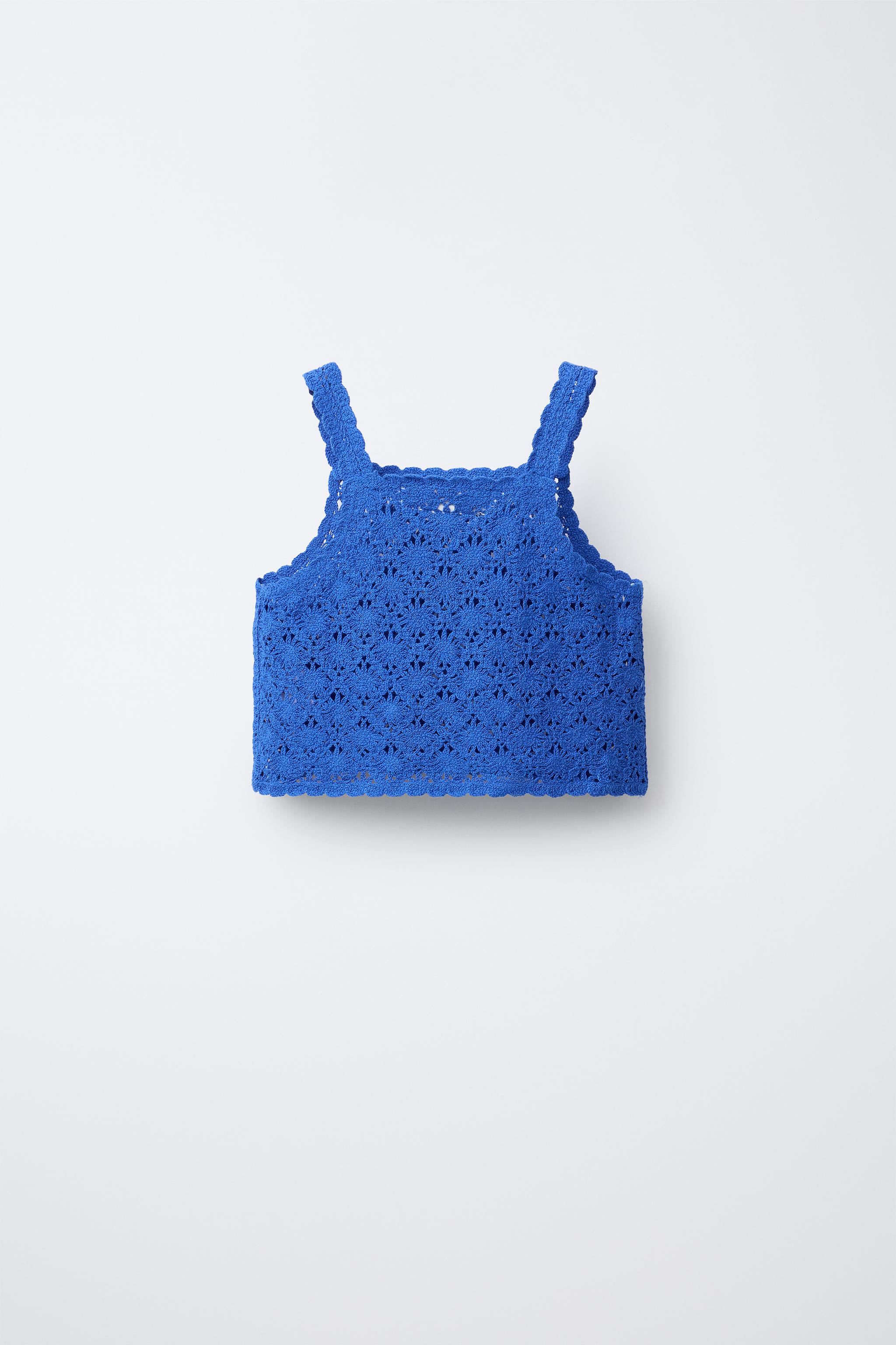CROCHET KNIT CROP TOP