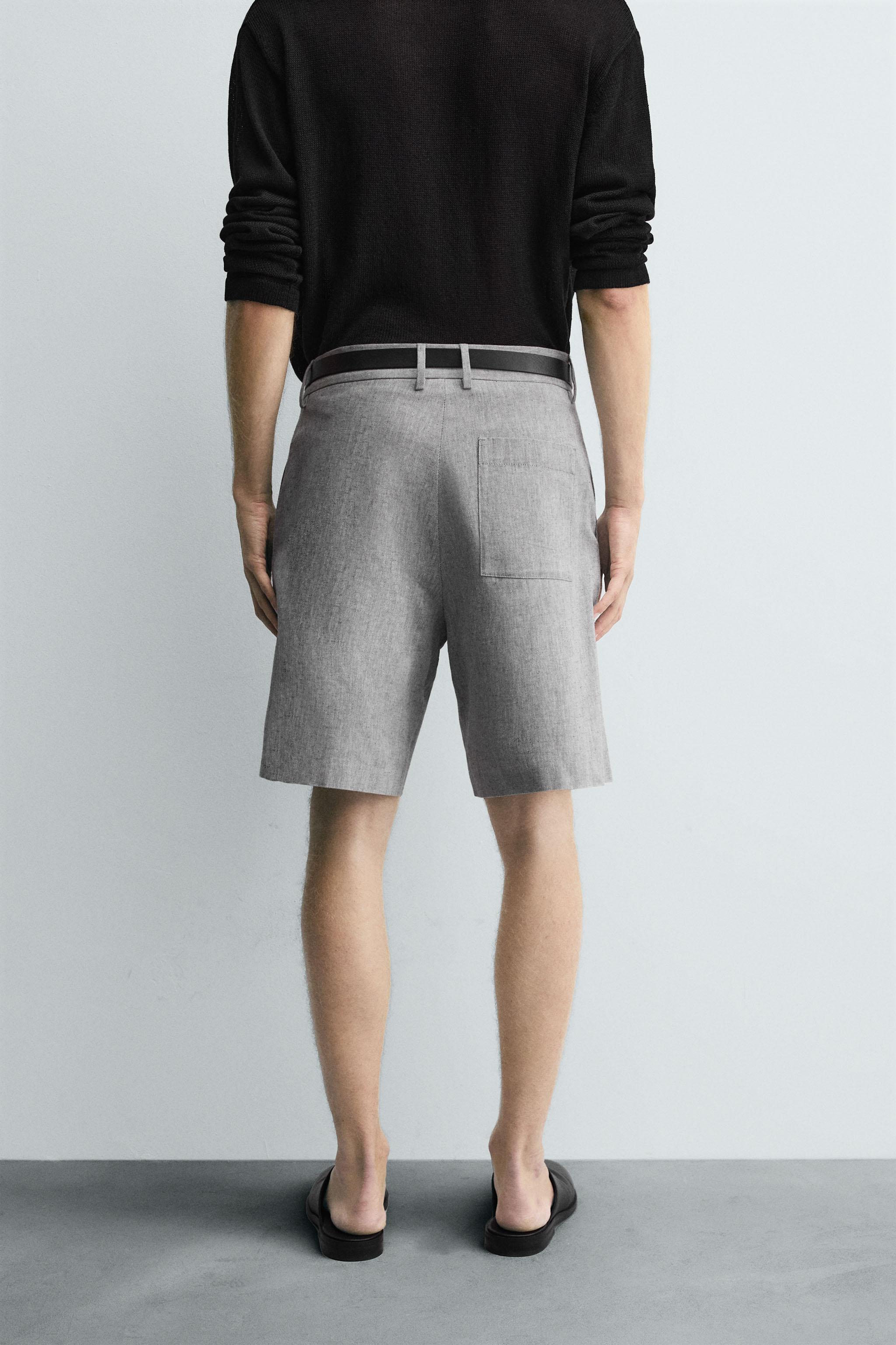 COTTON LINEN SHORTS
