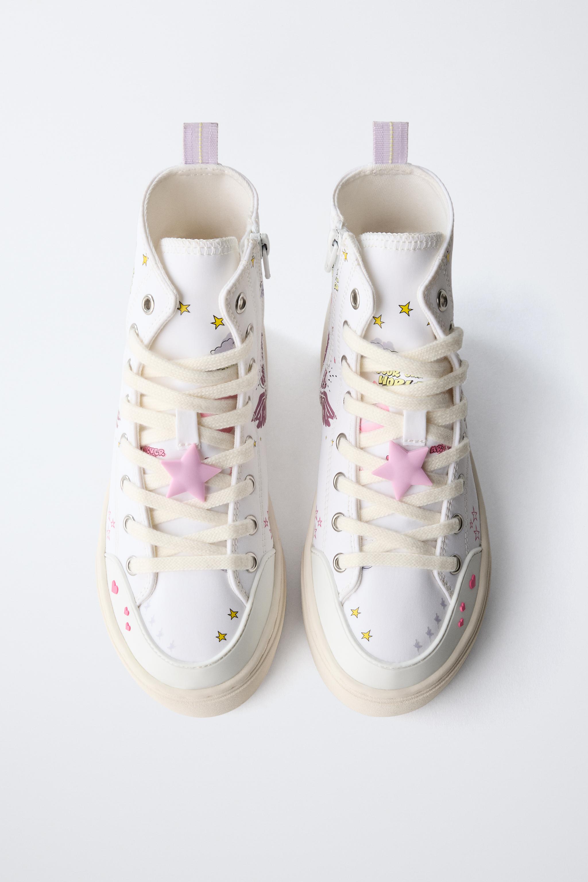 PRINTED HIGH-TOP SNEAKERS
