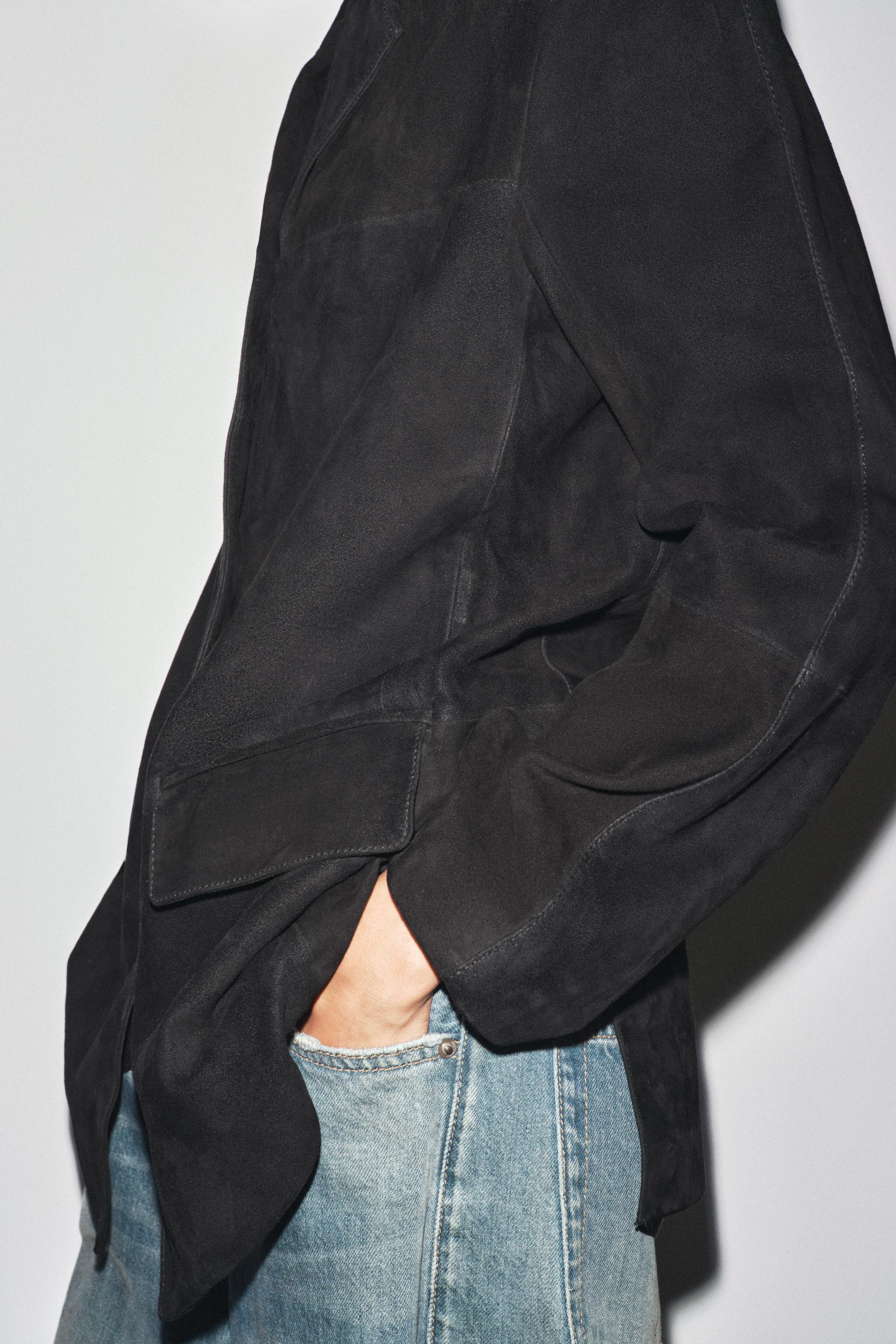 LIMITED EDITION ZW COLLECTION 100% SUEDE OVERSIZE BLAZER