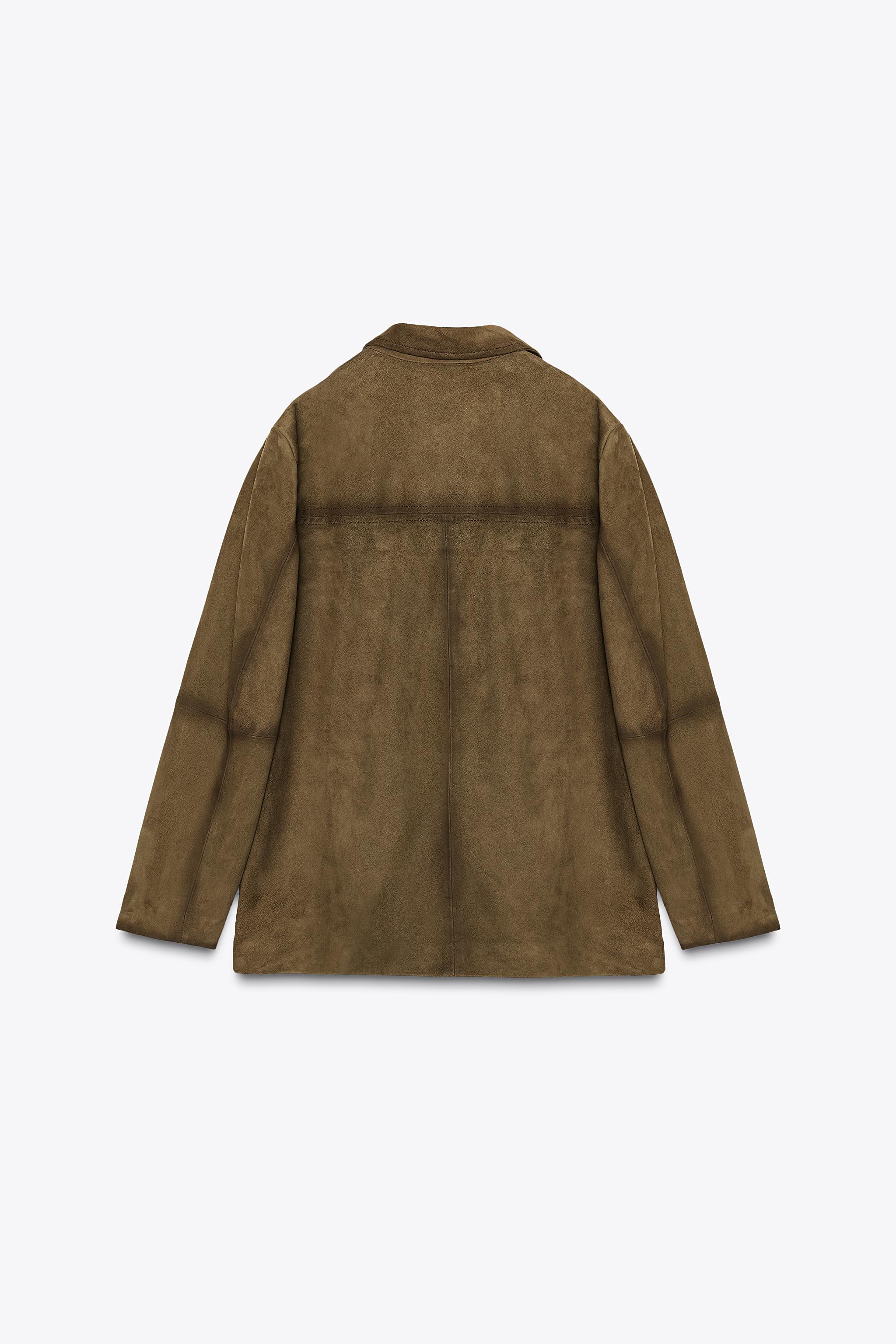 100% SUEDE OVERSIZED BLAZER ZW COLLECTION LIMITED EDITION