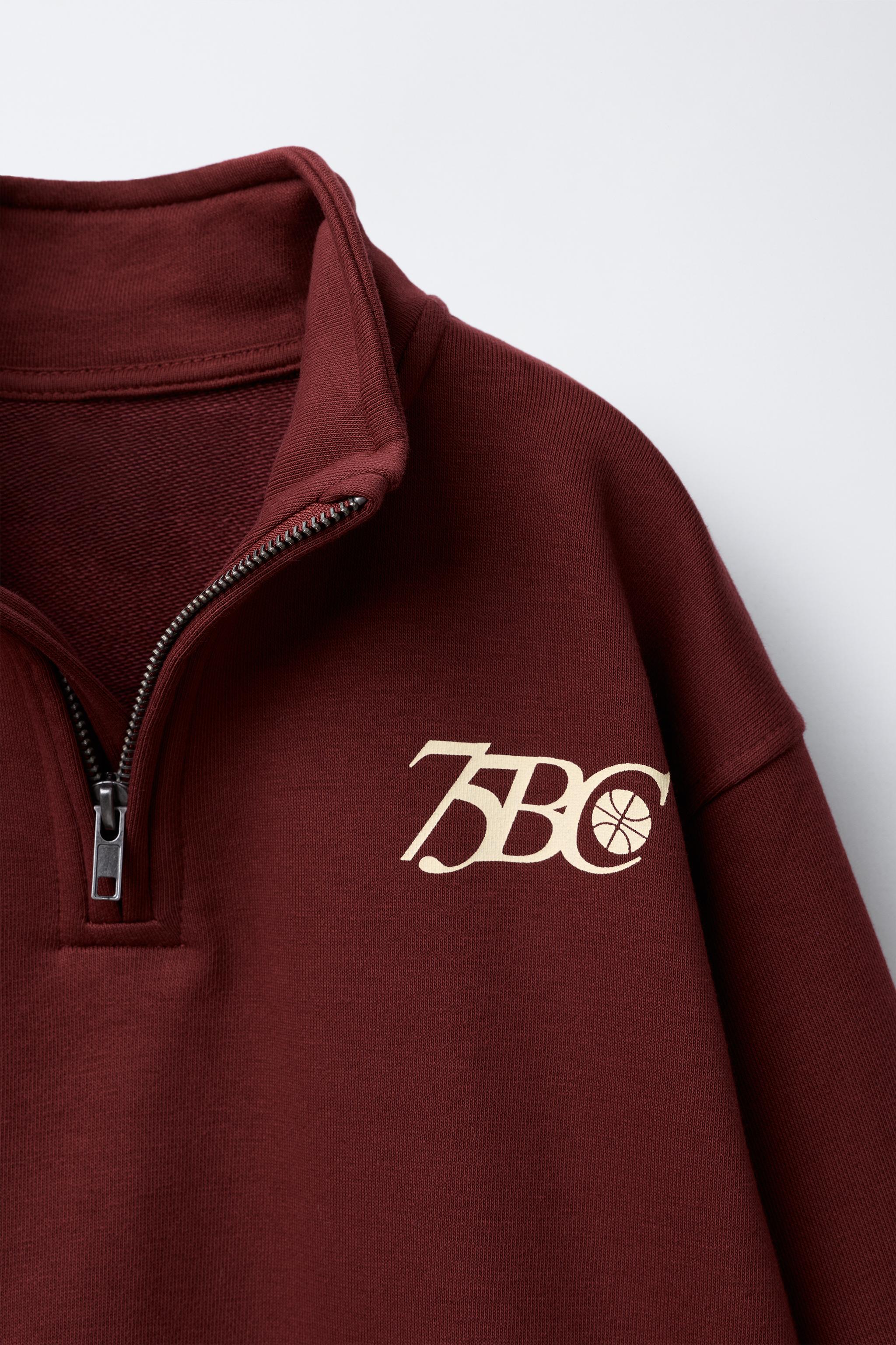 TEXT ZIP-UP SWEATSHIRT AND JOGGER PANTS SET