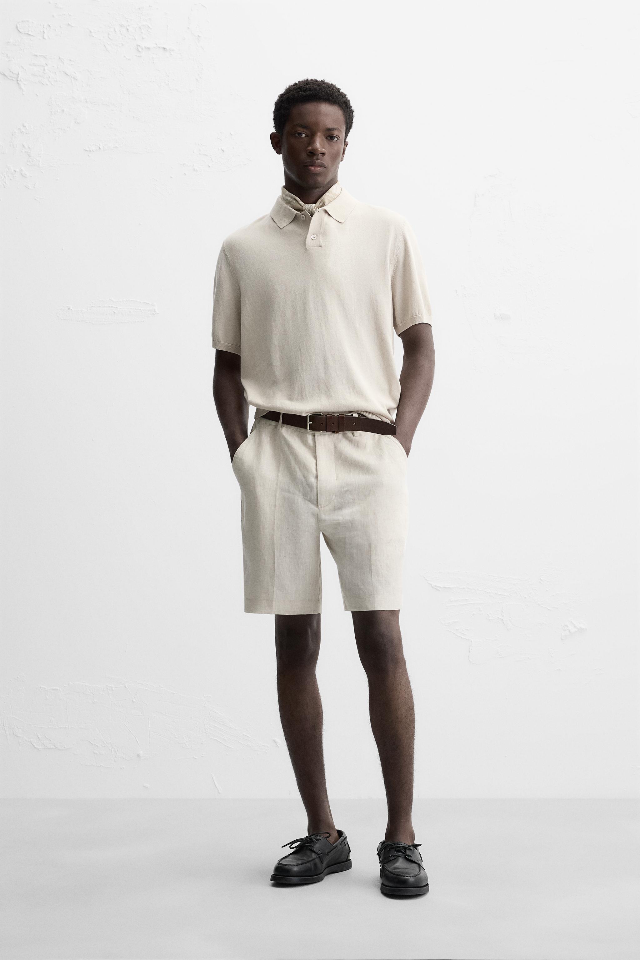 100% LINEN SHORTS