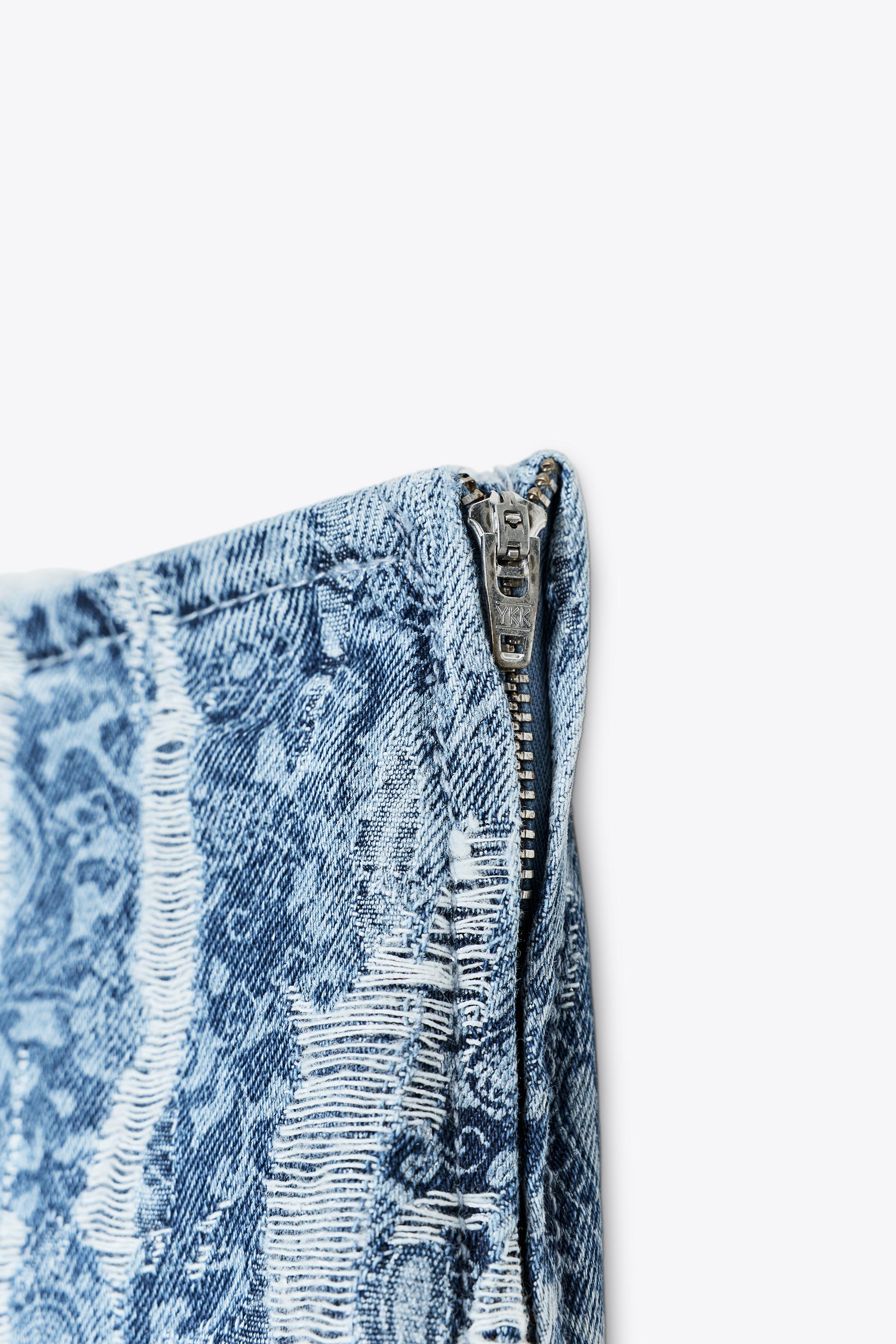 Z1975 DISTRESSED-EFFECT DENIM MINI SKIRT