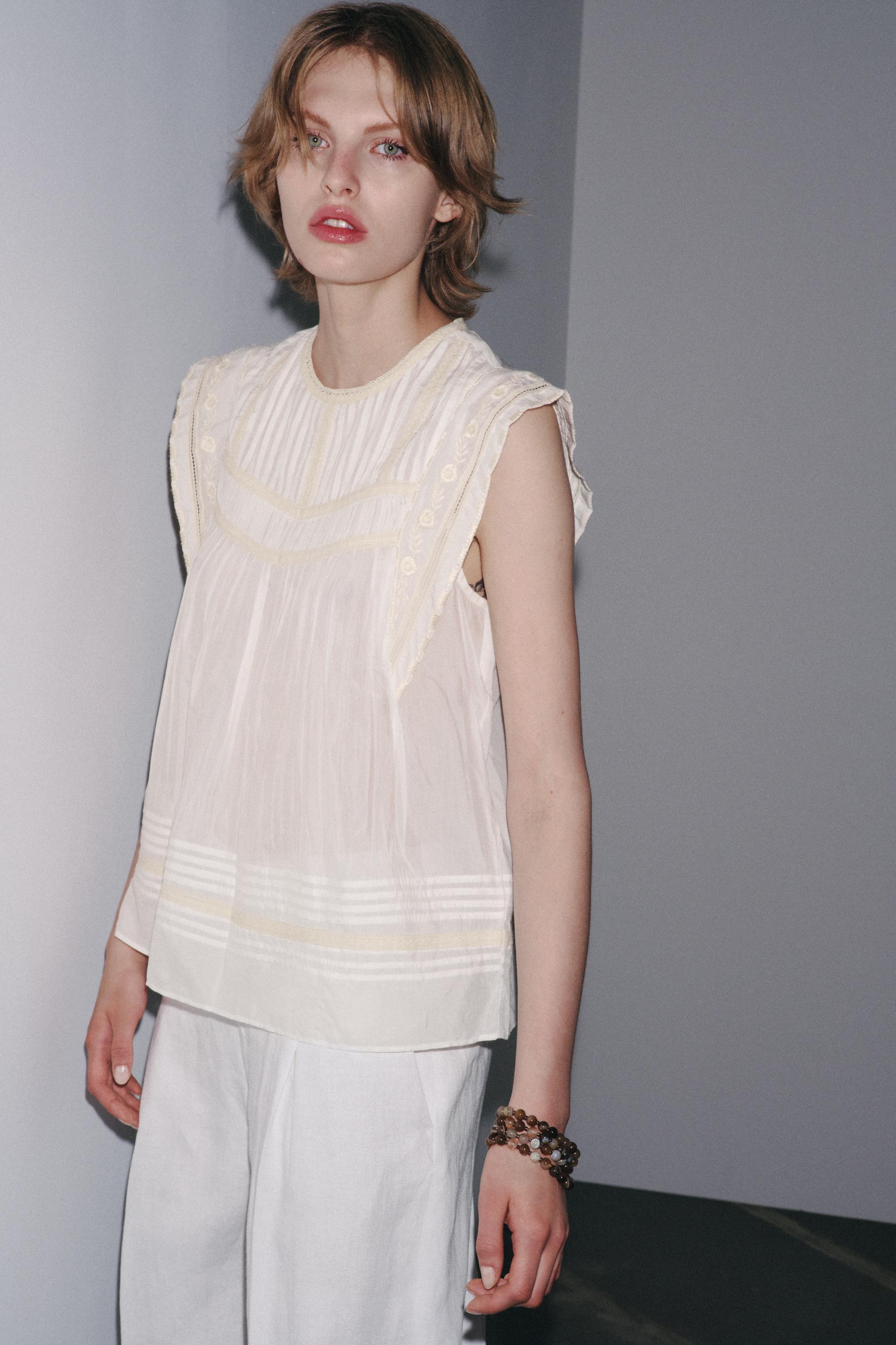 ZW COLLECTION EMBROIDERED BLOUSE