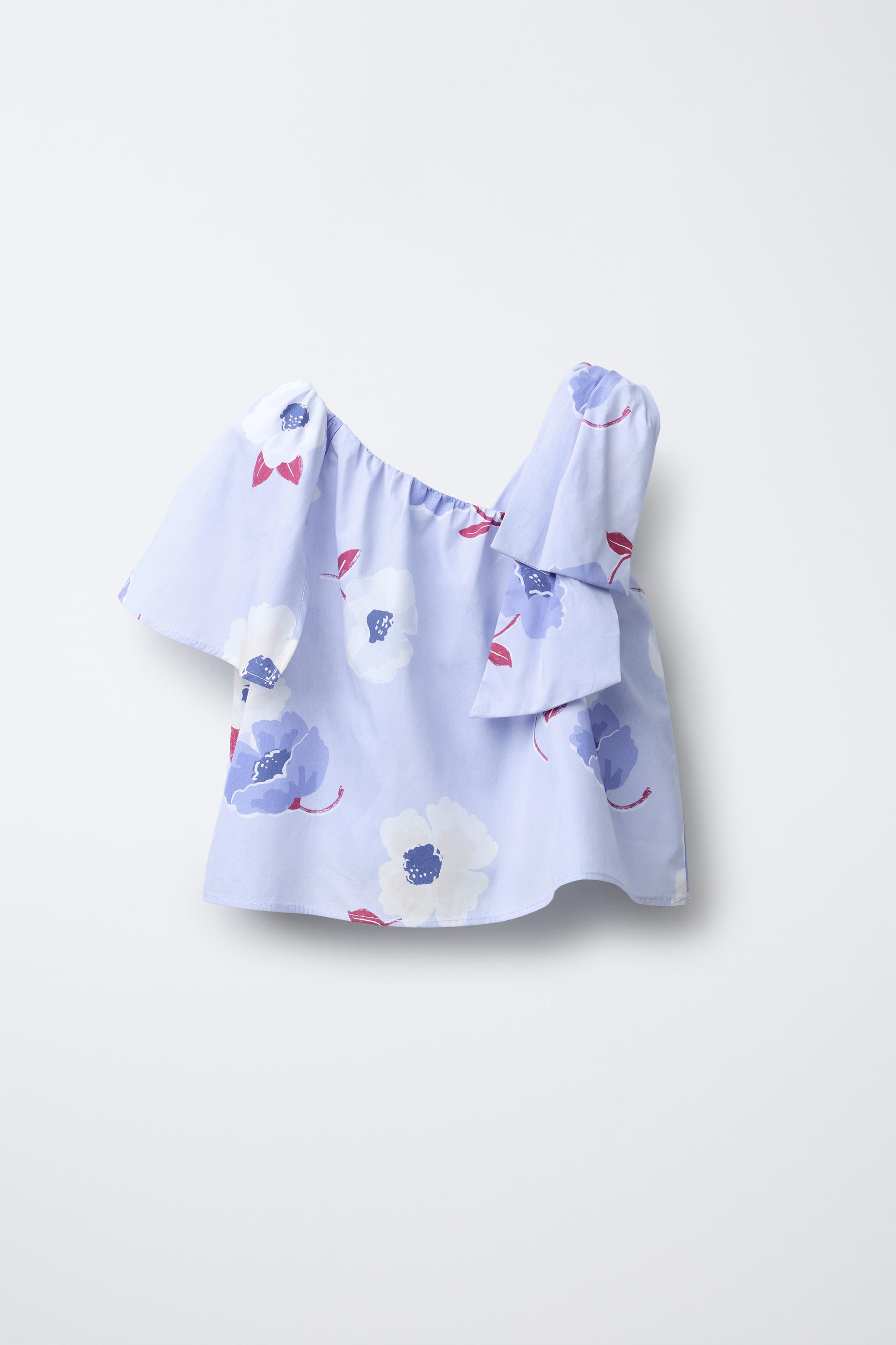 ASYMMETRIC FLORAL TOP