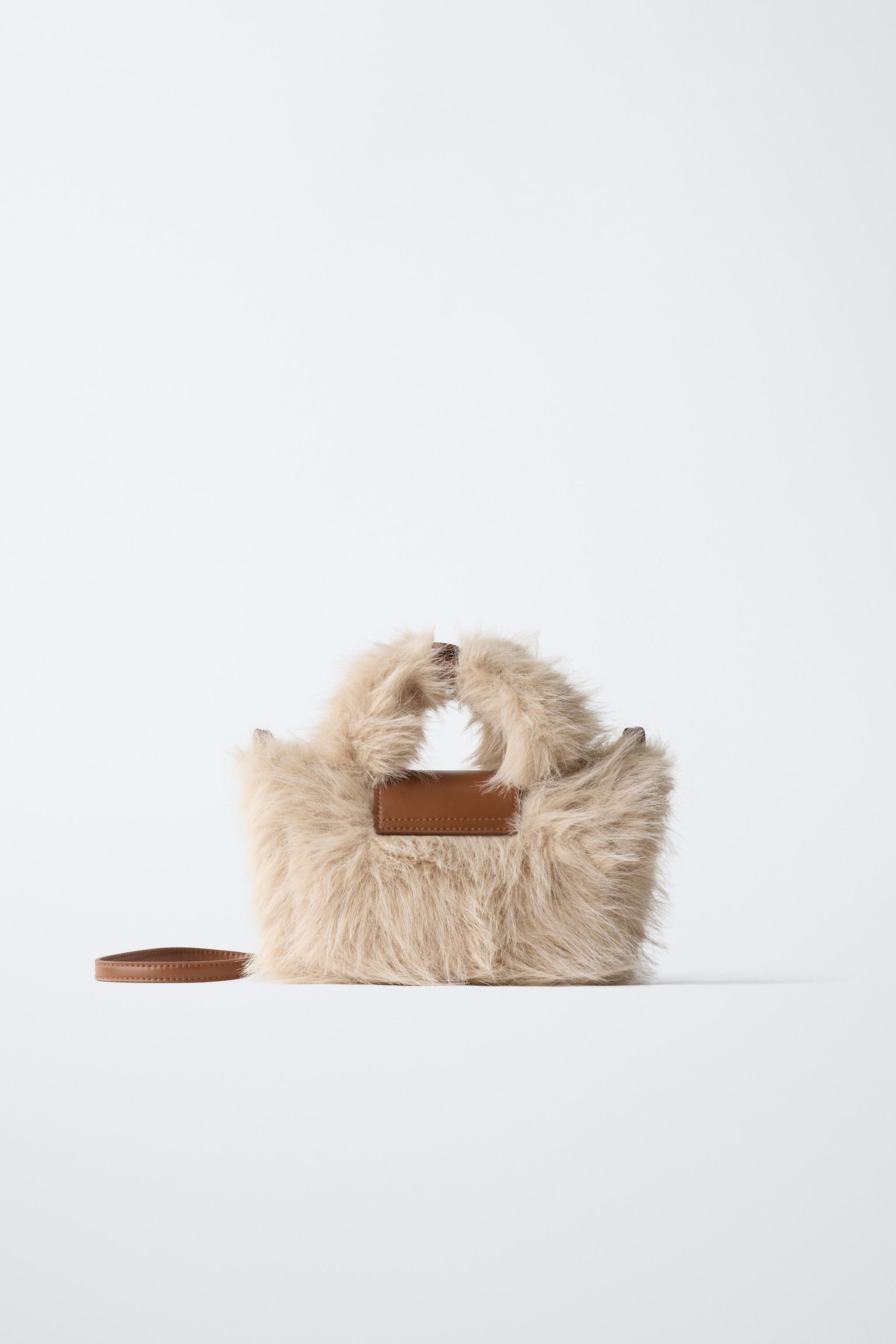 FAUX FUR CROSSBODY BAG