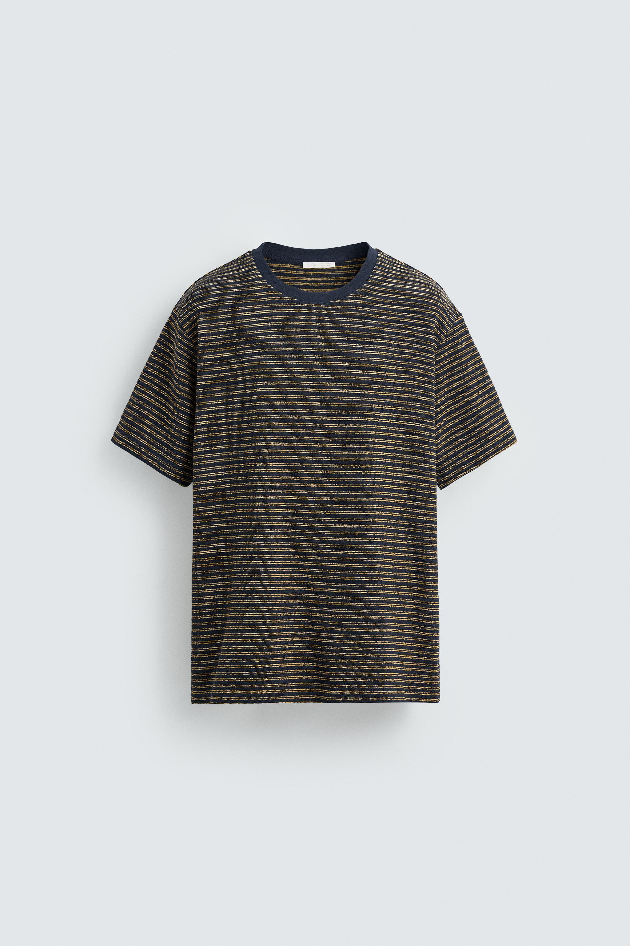 JACQUARD STRIPED T-SHIRT