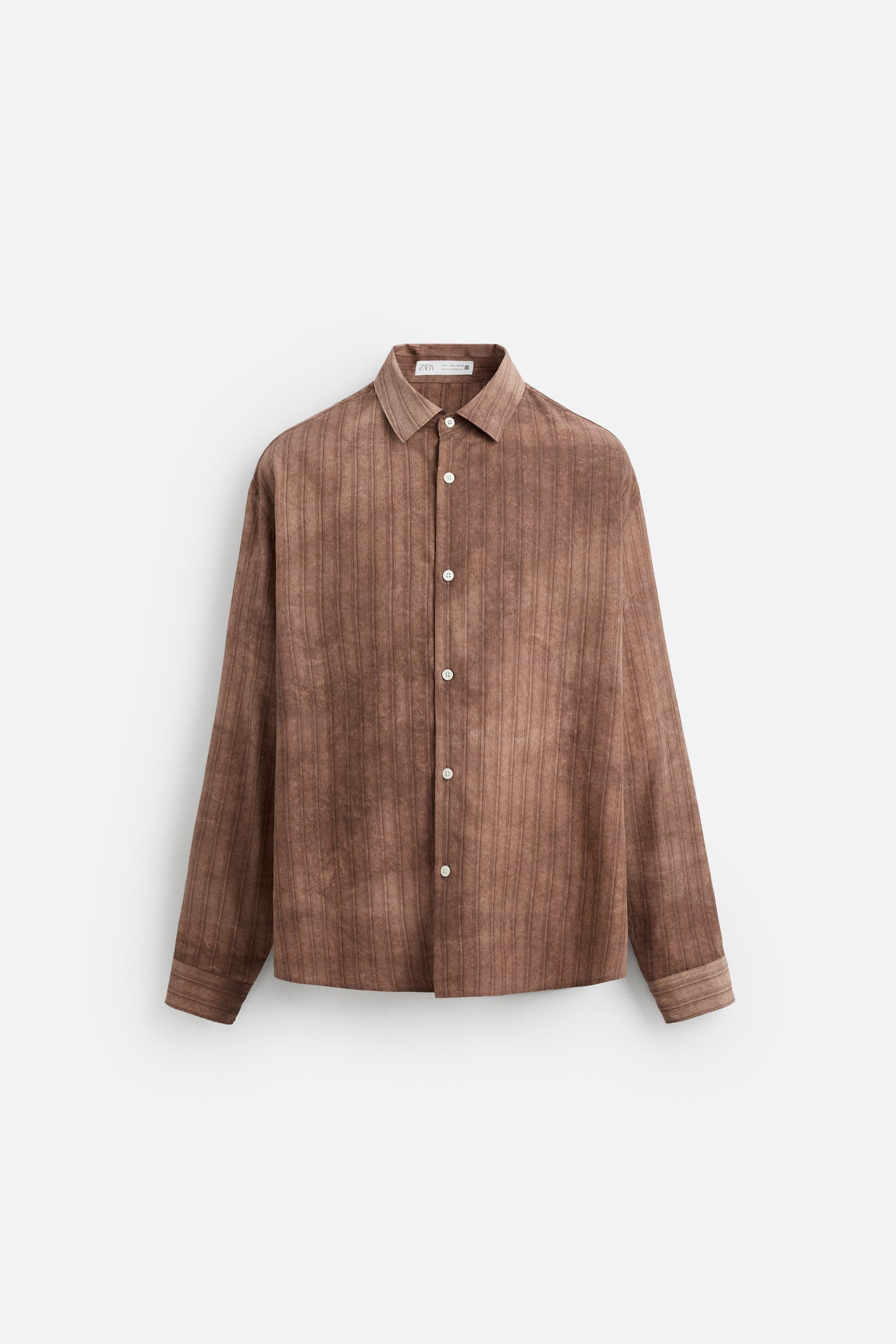 WASHED EFFECT STRIPED SHIRT