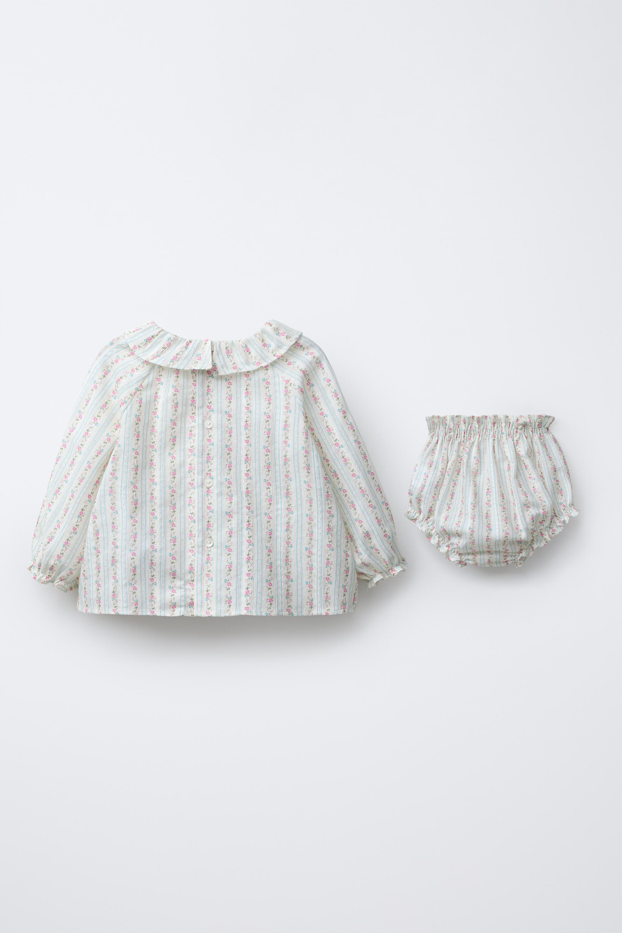 FLORAL SHIRT AND BLOOMERS SET