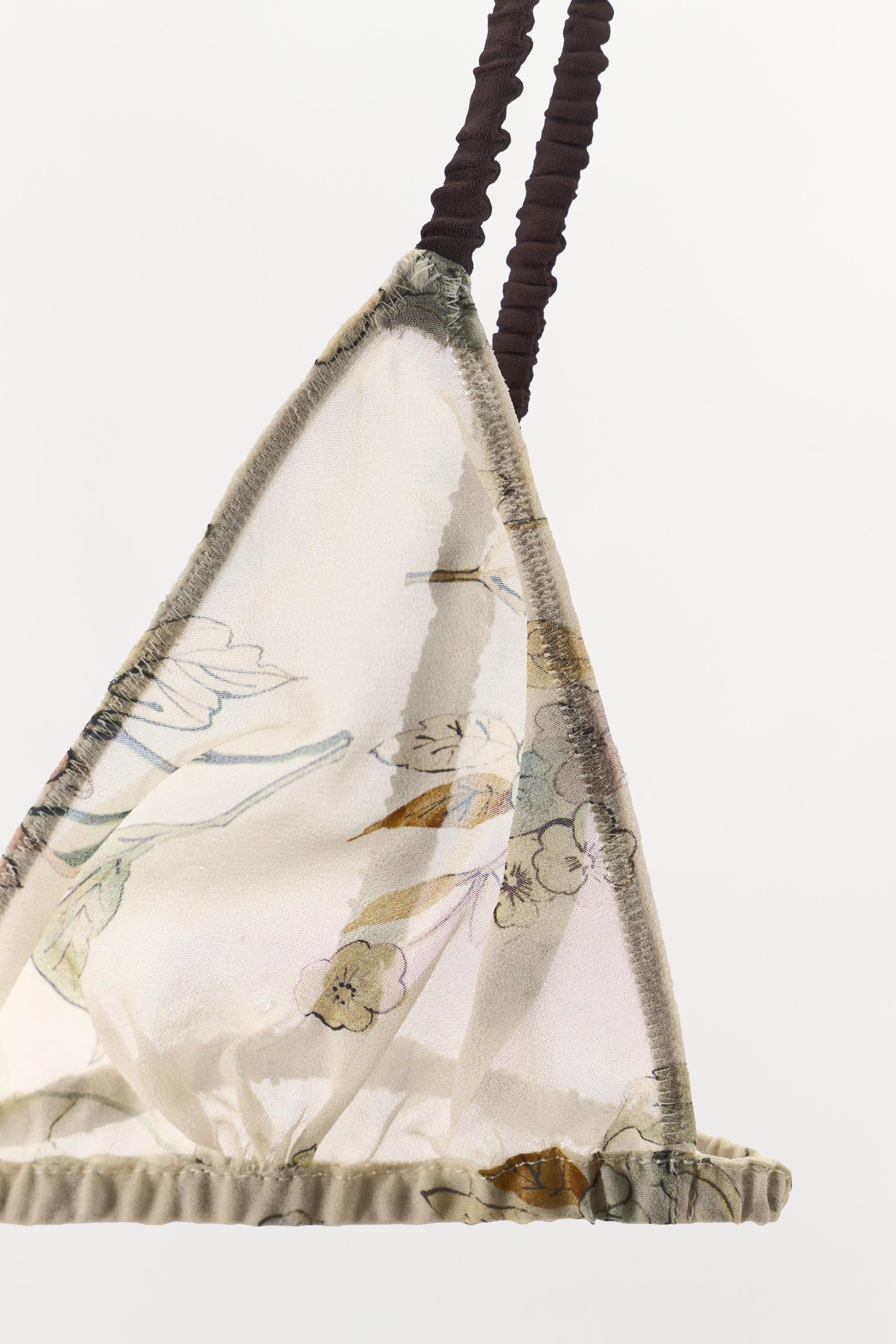 FLORAL PRINT TRIANGLE BRA