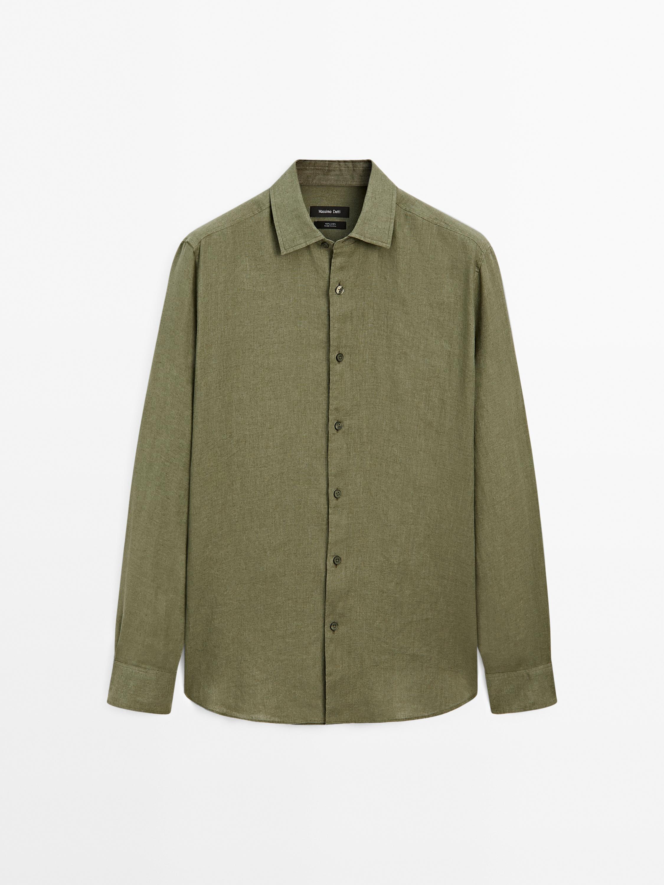 100% linen regular fit shirt