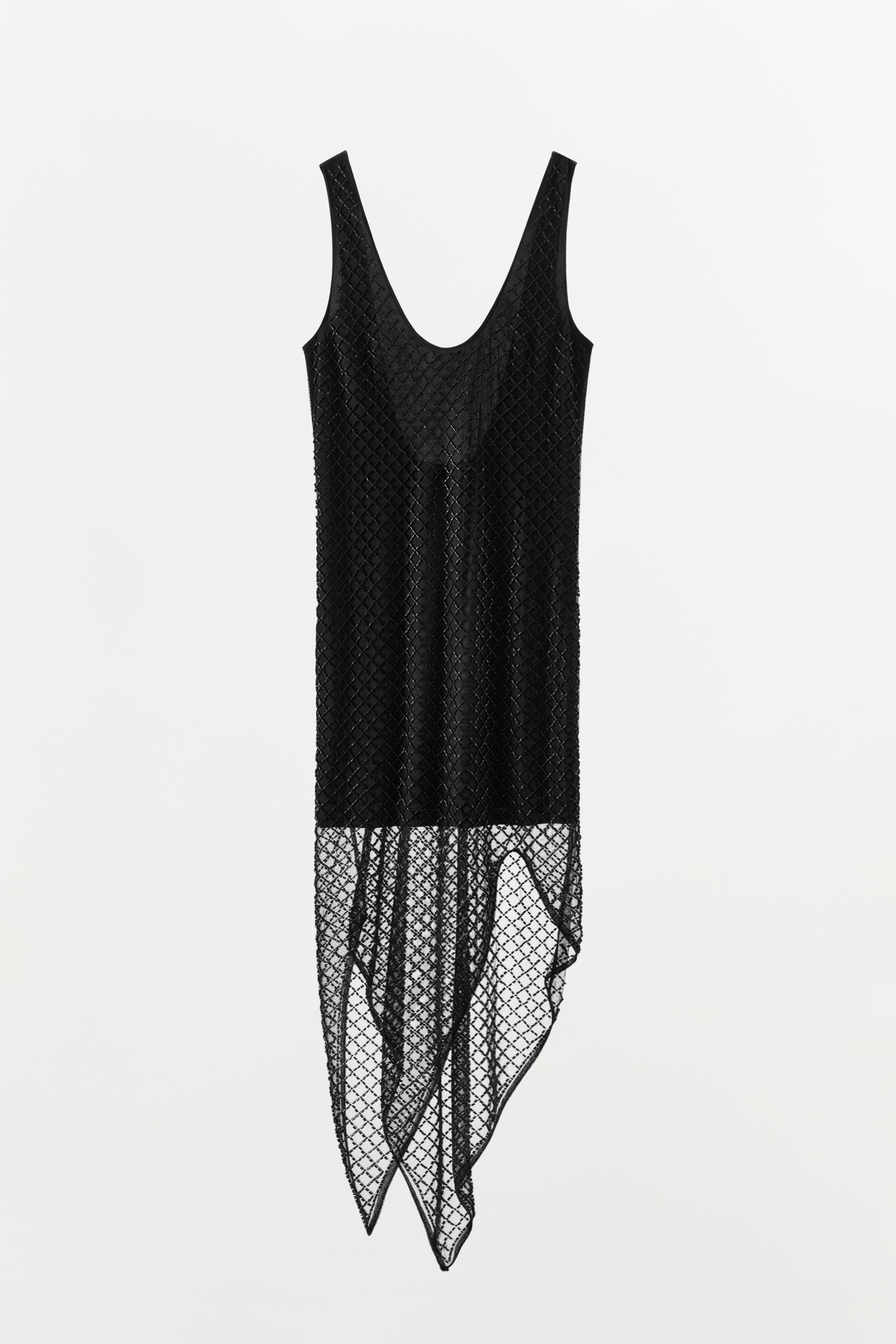 ASYMMETRIC BEADED DRESS