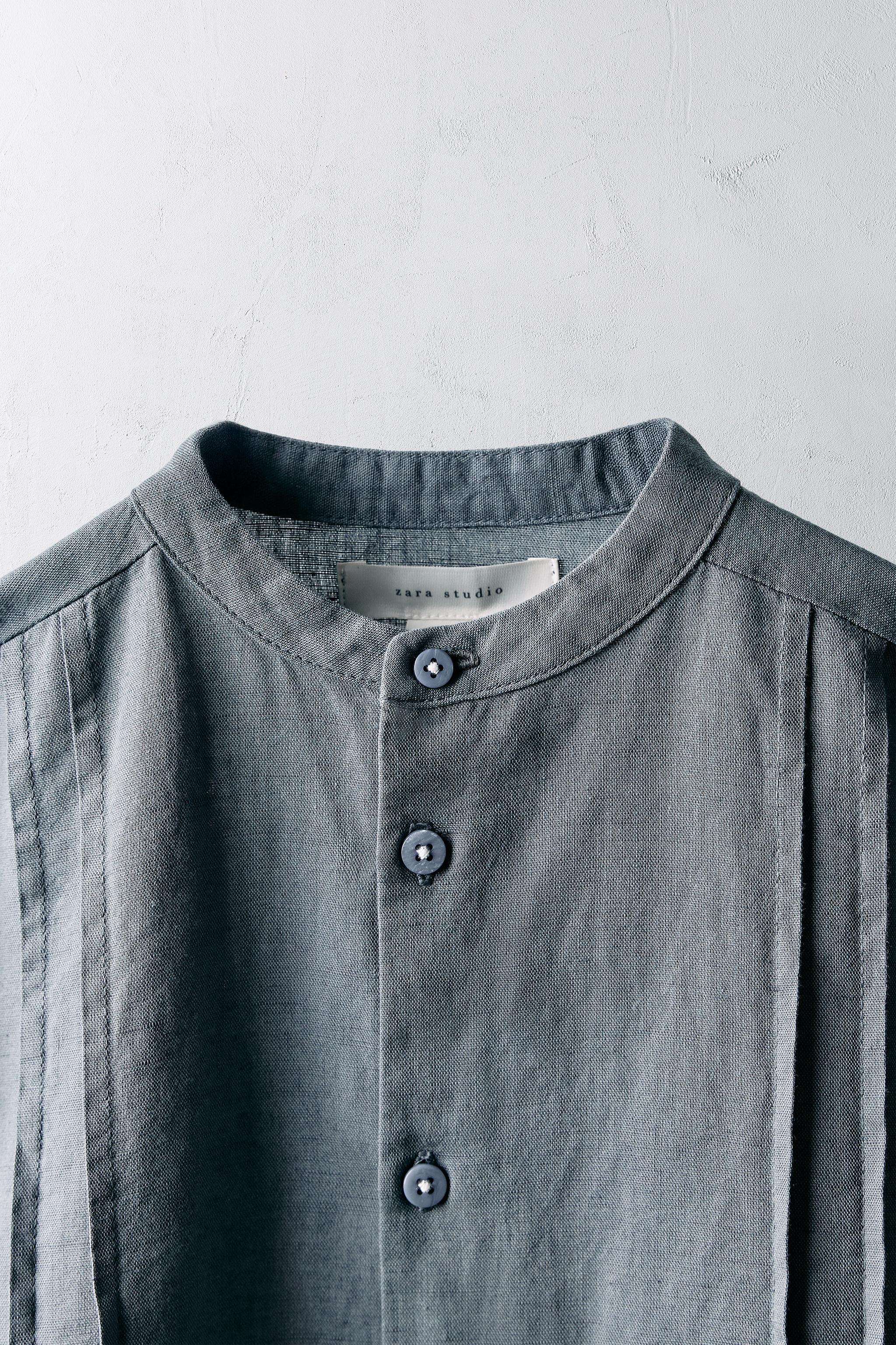 AGES 6-10/ LIMITED EDITION LINEN PLEATED SHIRT