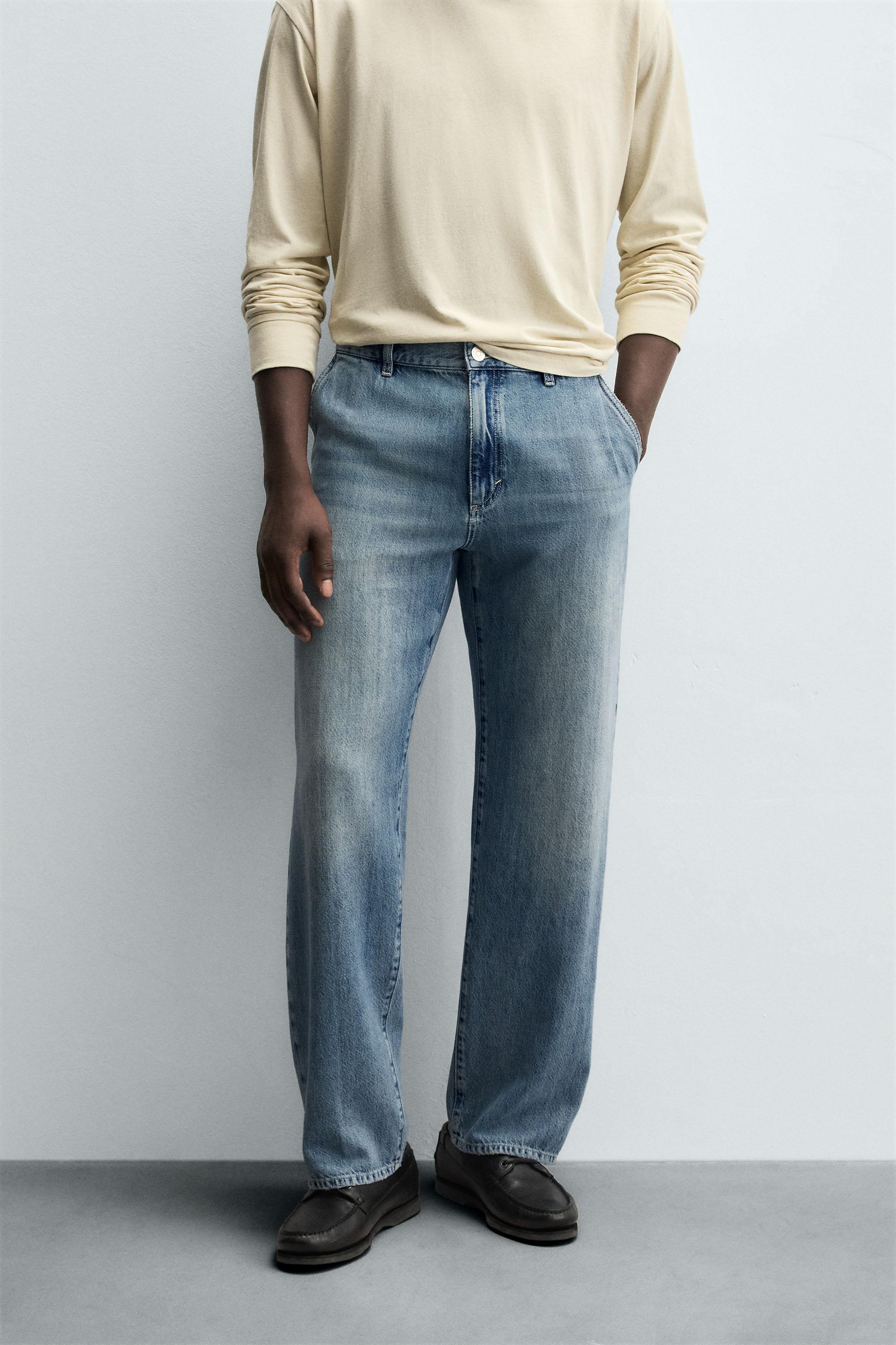 STRAIGHT FIT DENIM CHINO PANTS