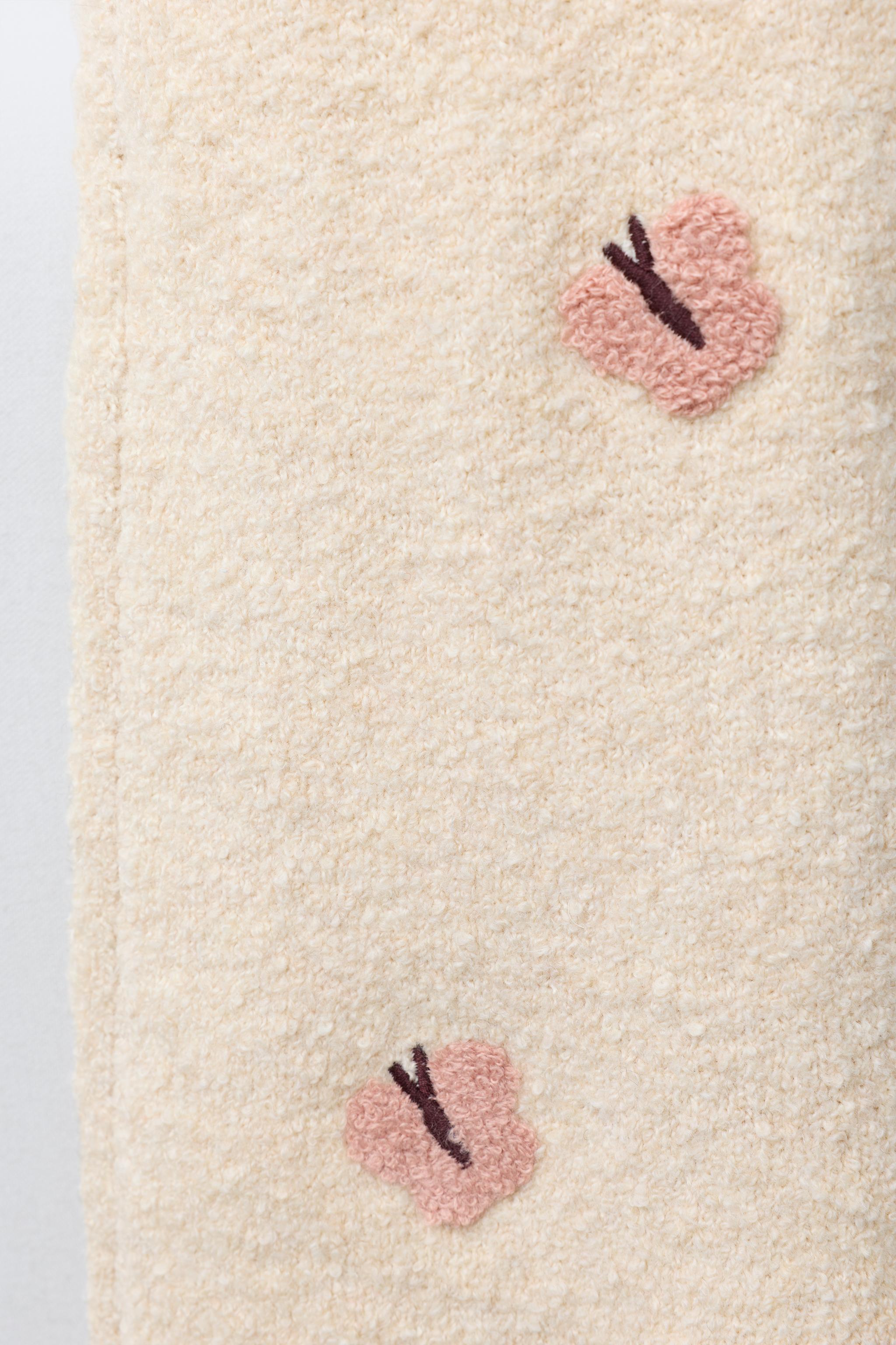 EMBROIDERED BUTTERFLY KNIT OVERALLS