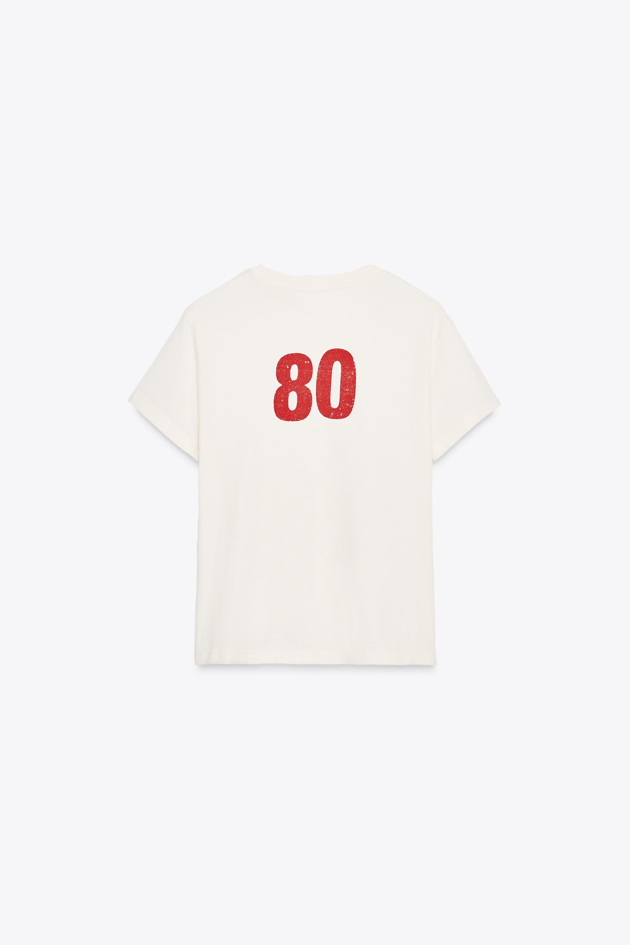 WASHED EFFECT TEXT T-SHIRT