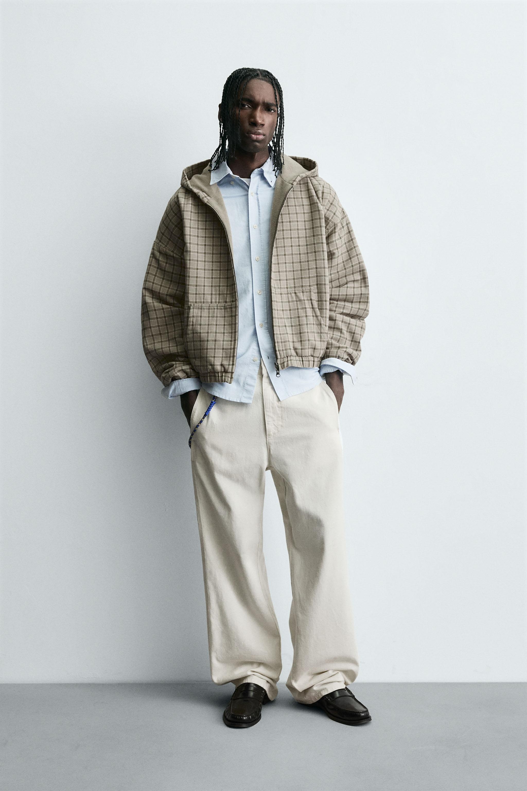 CHECKERED BOXY FIT JACKET