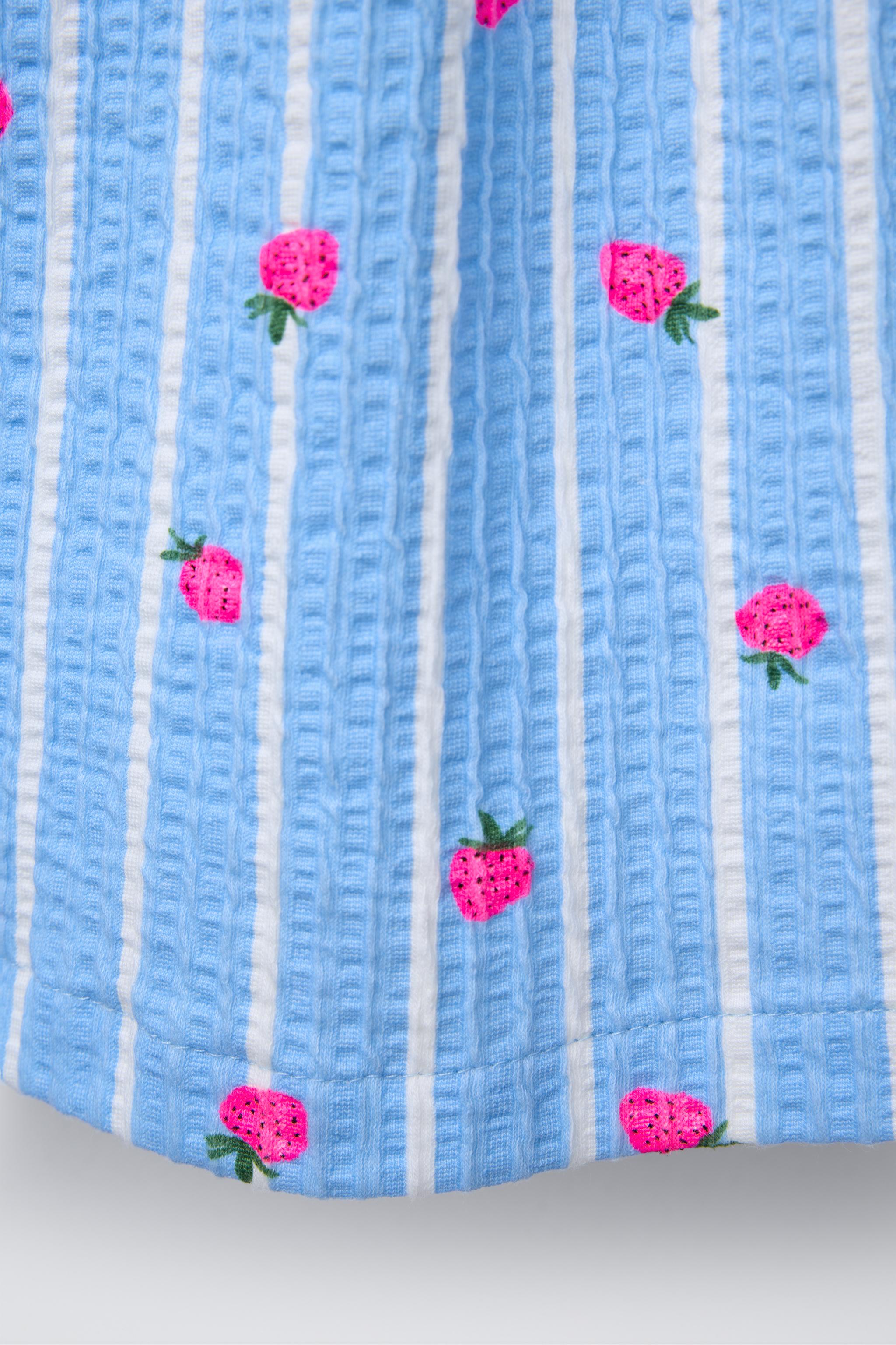 PRINTED RUFFLE DRESS