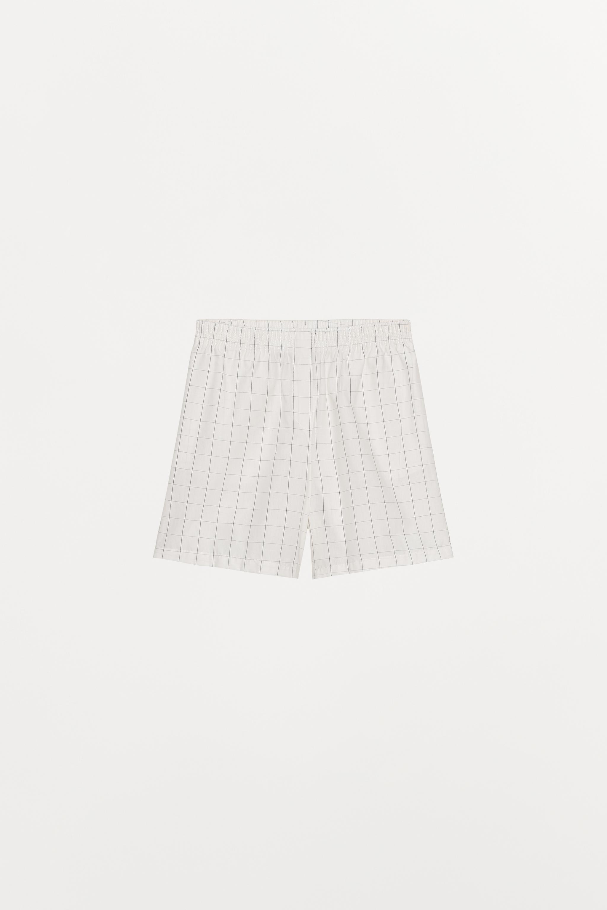 CHECKED COTTON SHORTS