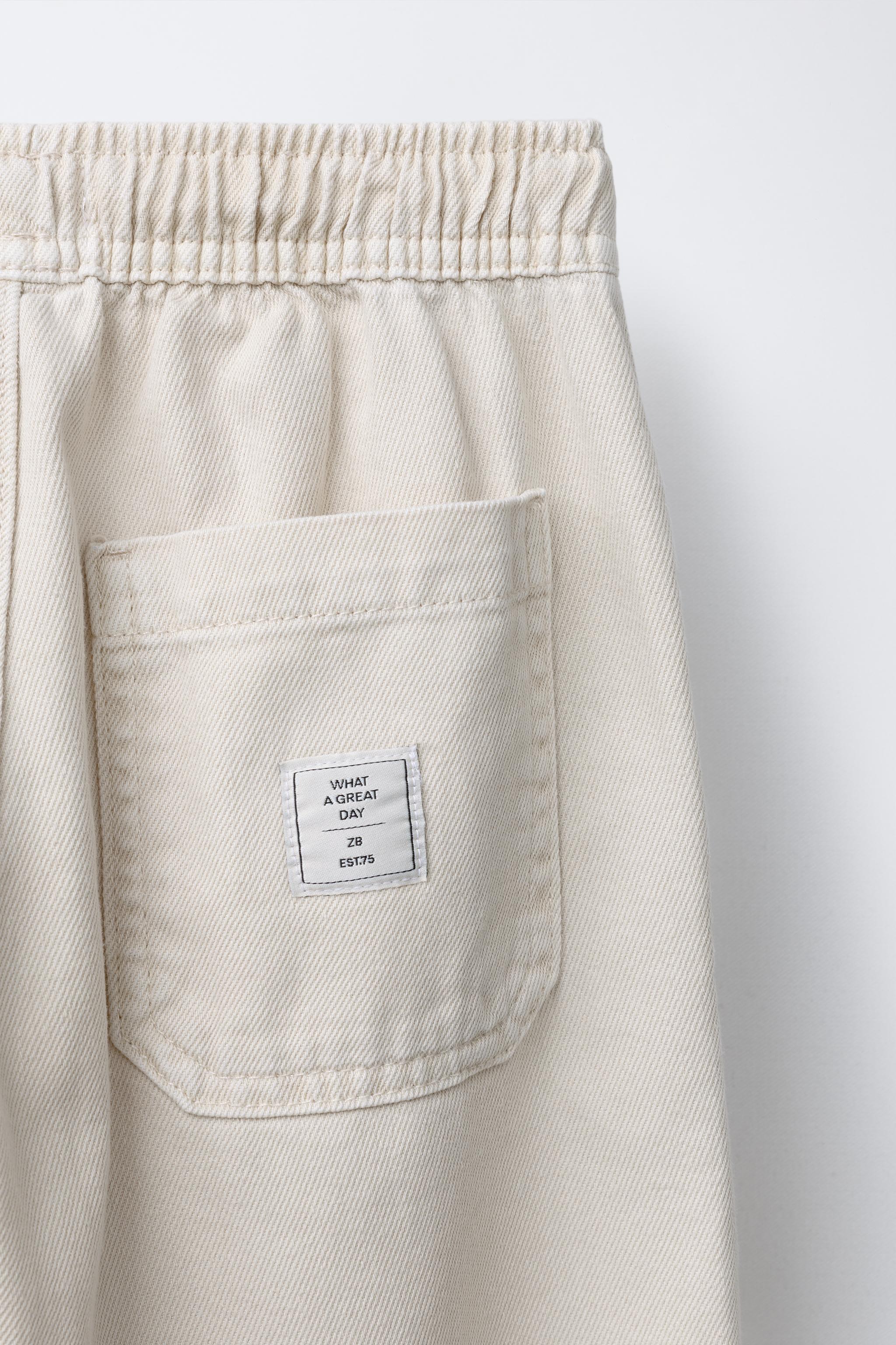 FLOWY PANTS WITH ELASTIC TRIM