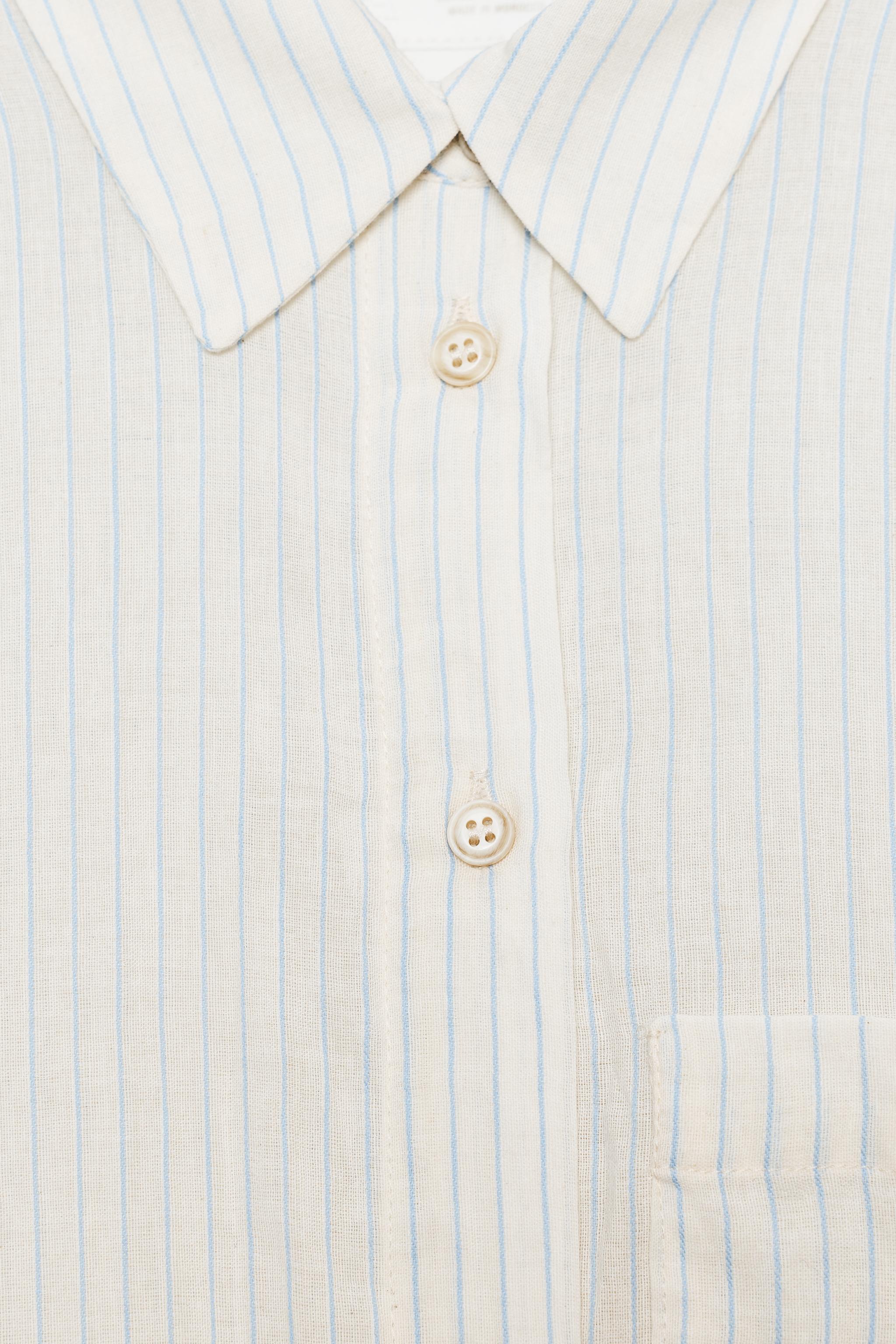 ZW COLLECTION WRINKLED STRIPED SHIRT