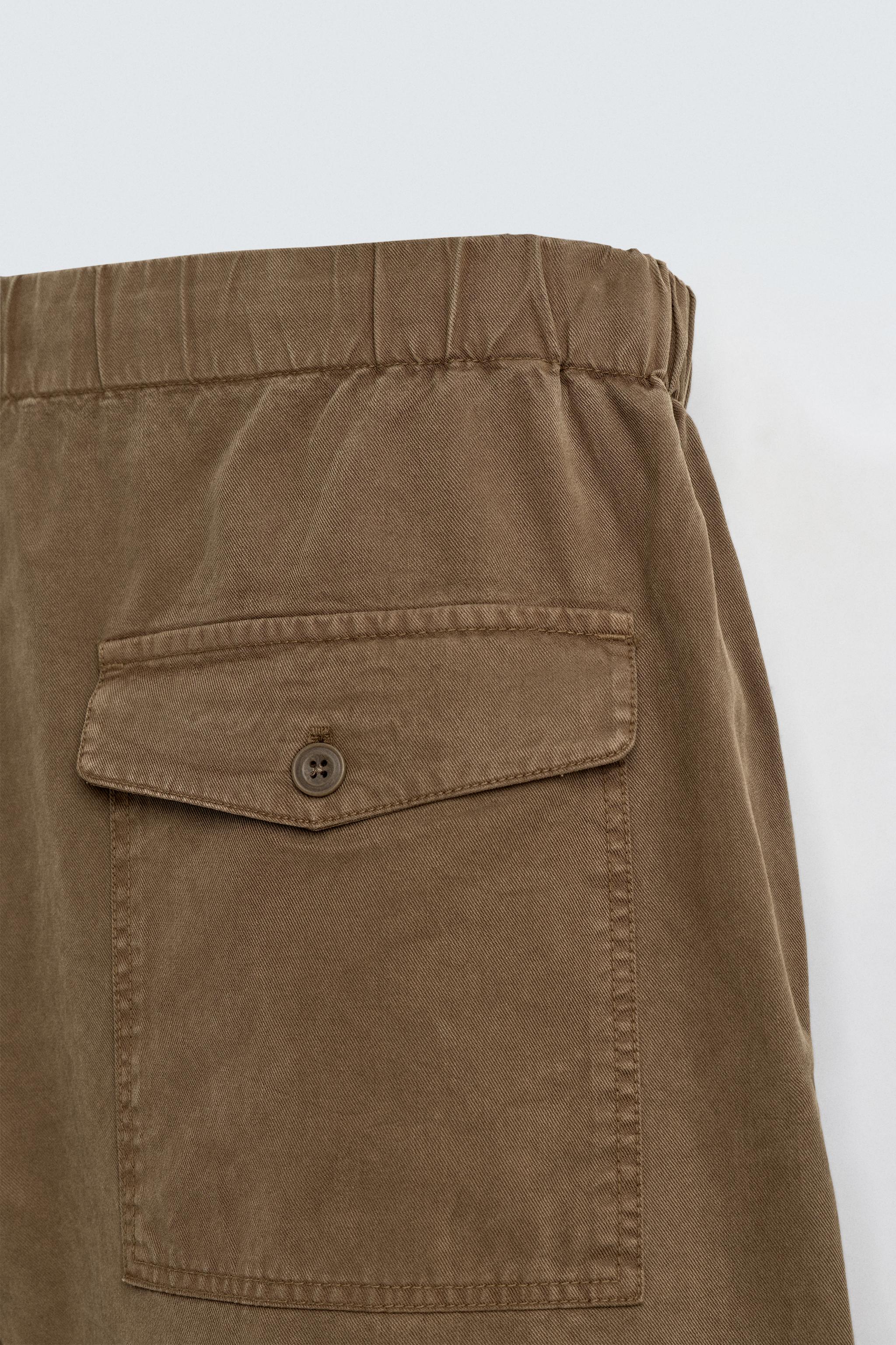 RELAXED FIT LYOCELL-COTTON SHORTS
