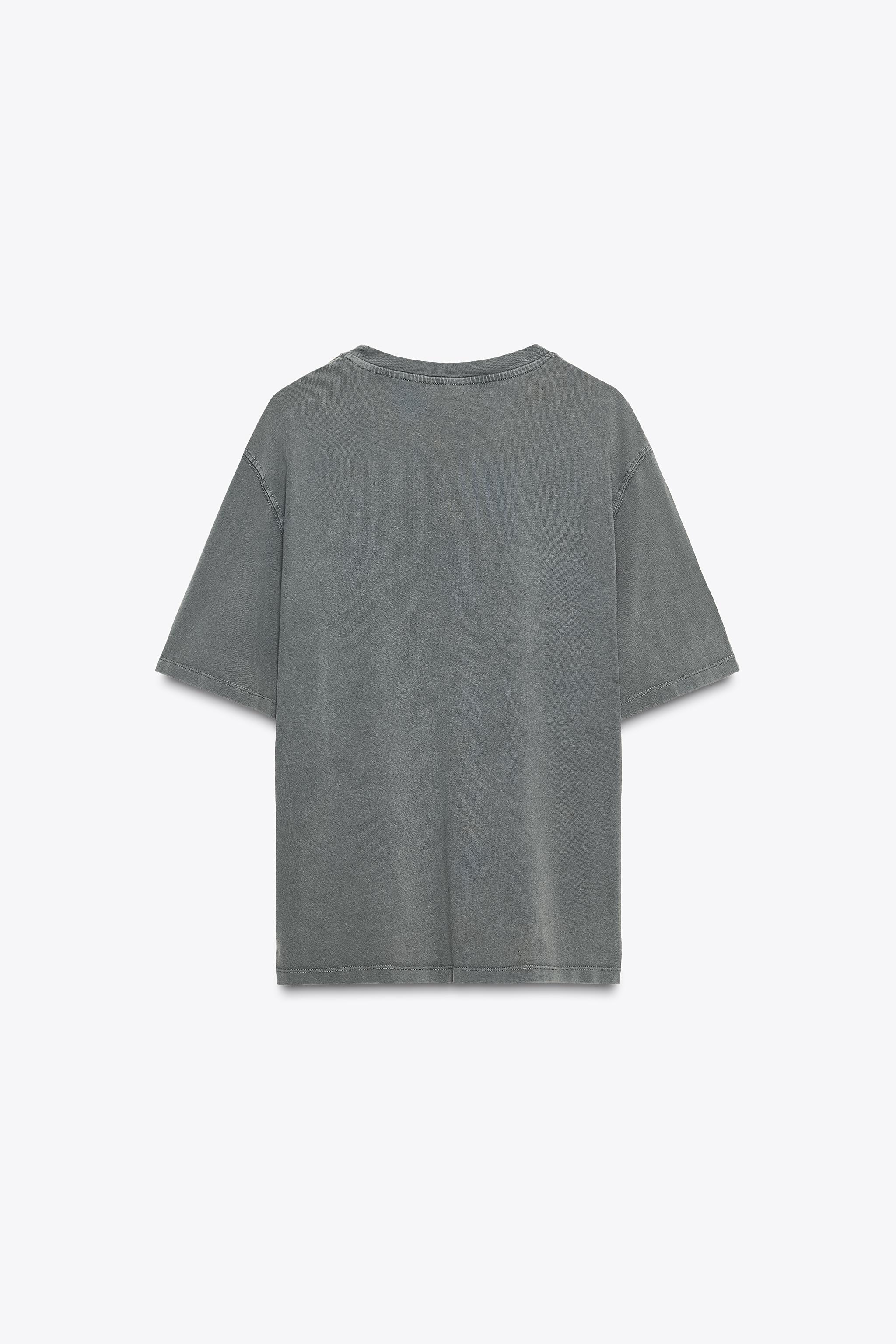 WASHED EFFECT PATCH T-SHIRT
