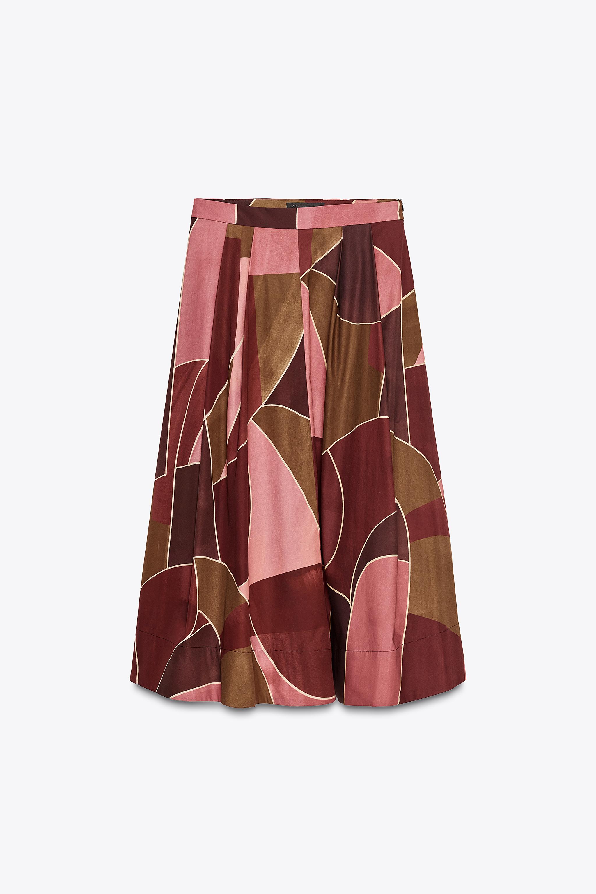 PRINTED MIDI SKIRT ZW COLLECTION