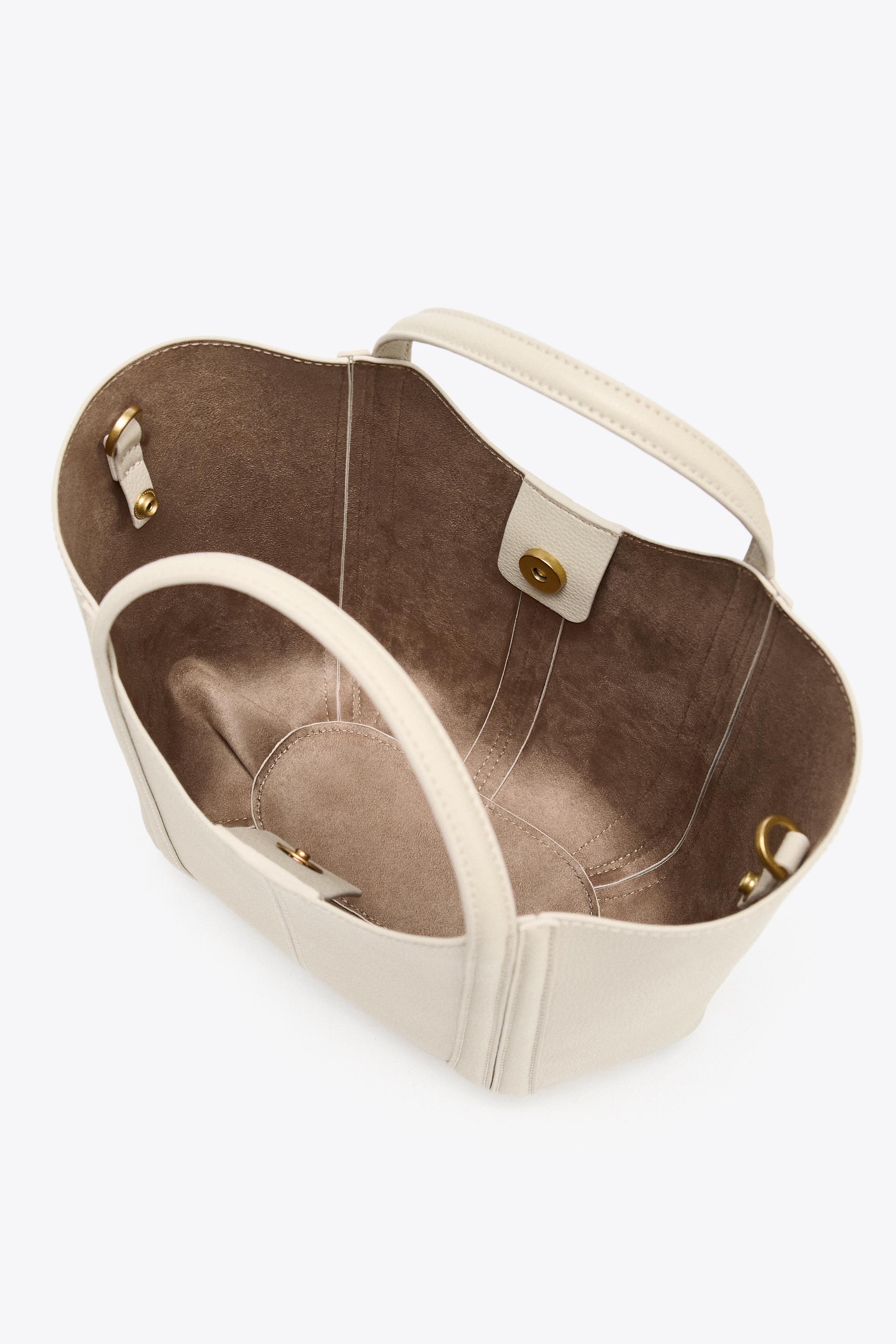 TOPSTITCHED MINI CITY BAG