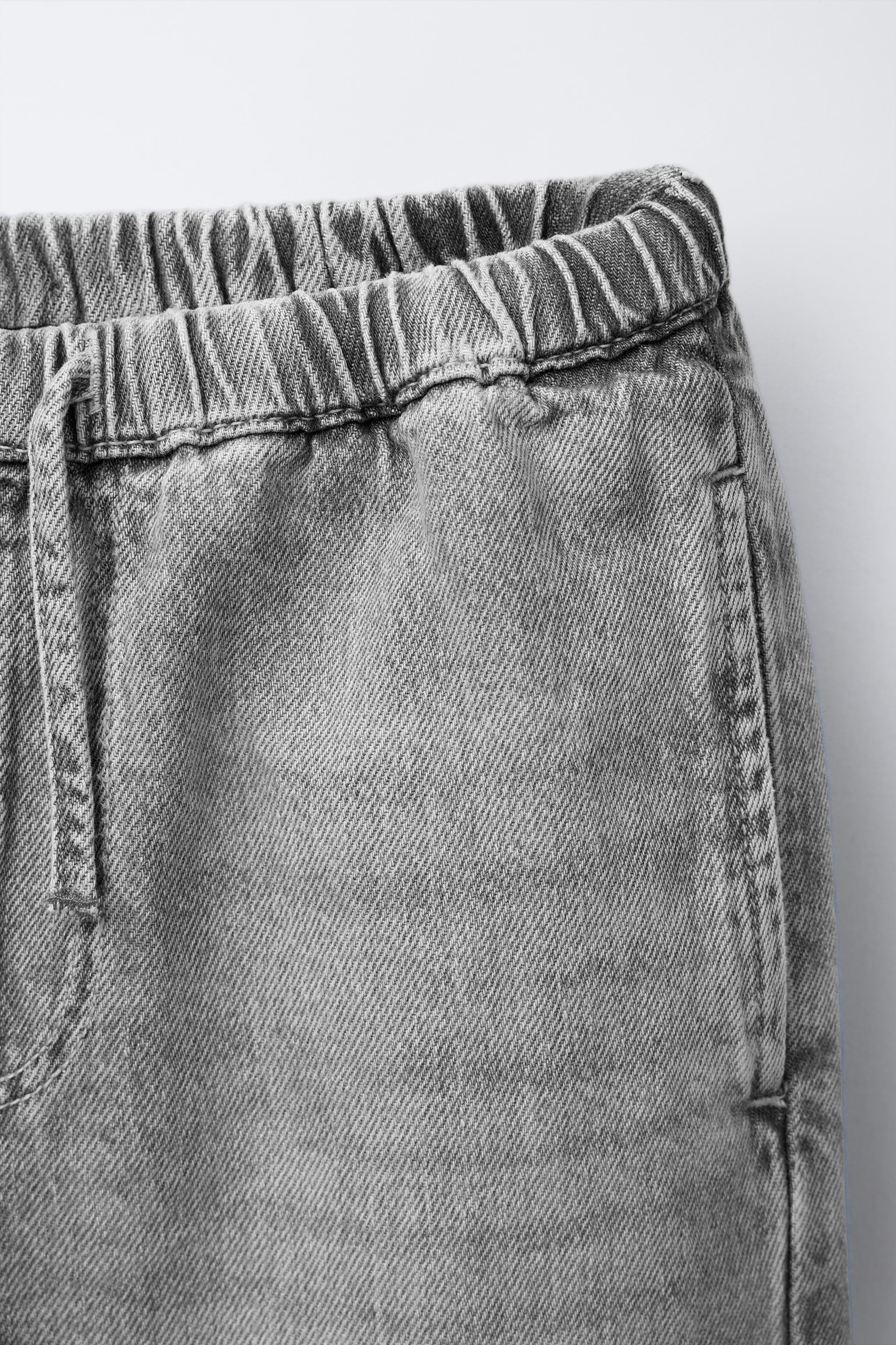 WIDE LEG DRAWSTRING JEANS